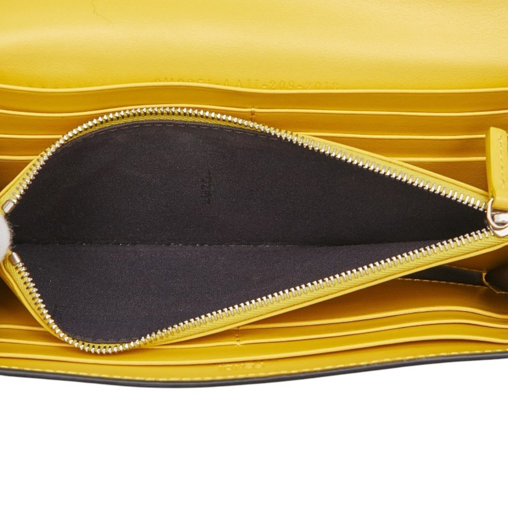 Fendi Fendi Zucca F is Logo Long Wallet, Yellow Brown Leather, Women's FENDI Size ONE SIZE - 9 Thumbnail