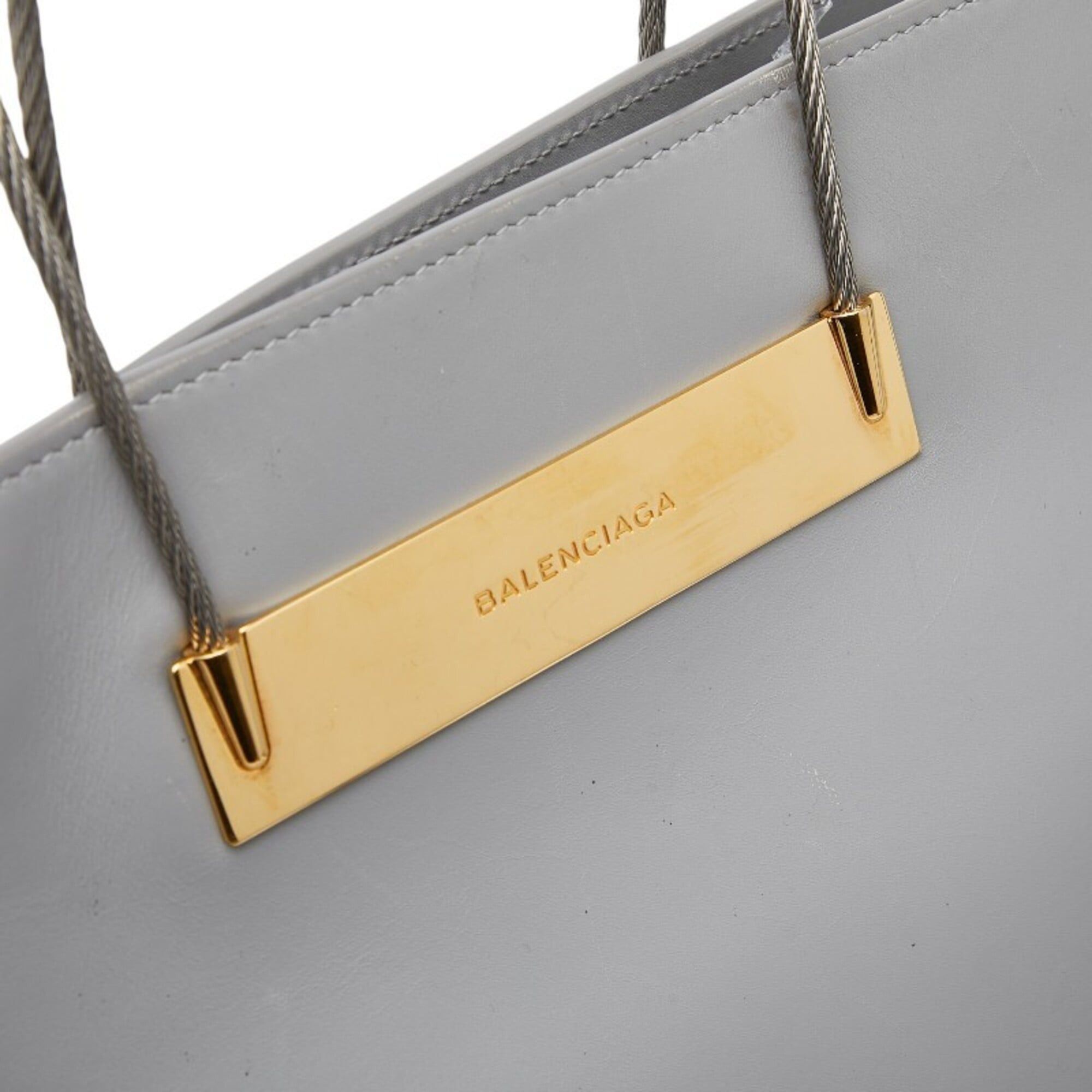 Balenciaga Balenciaga handbag tote bag, gray leather, metal accents, women's. Size ONE SIZE - 6 Thumbnail