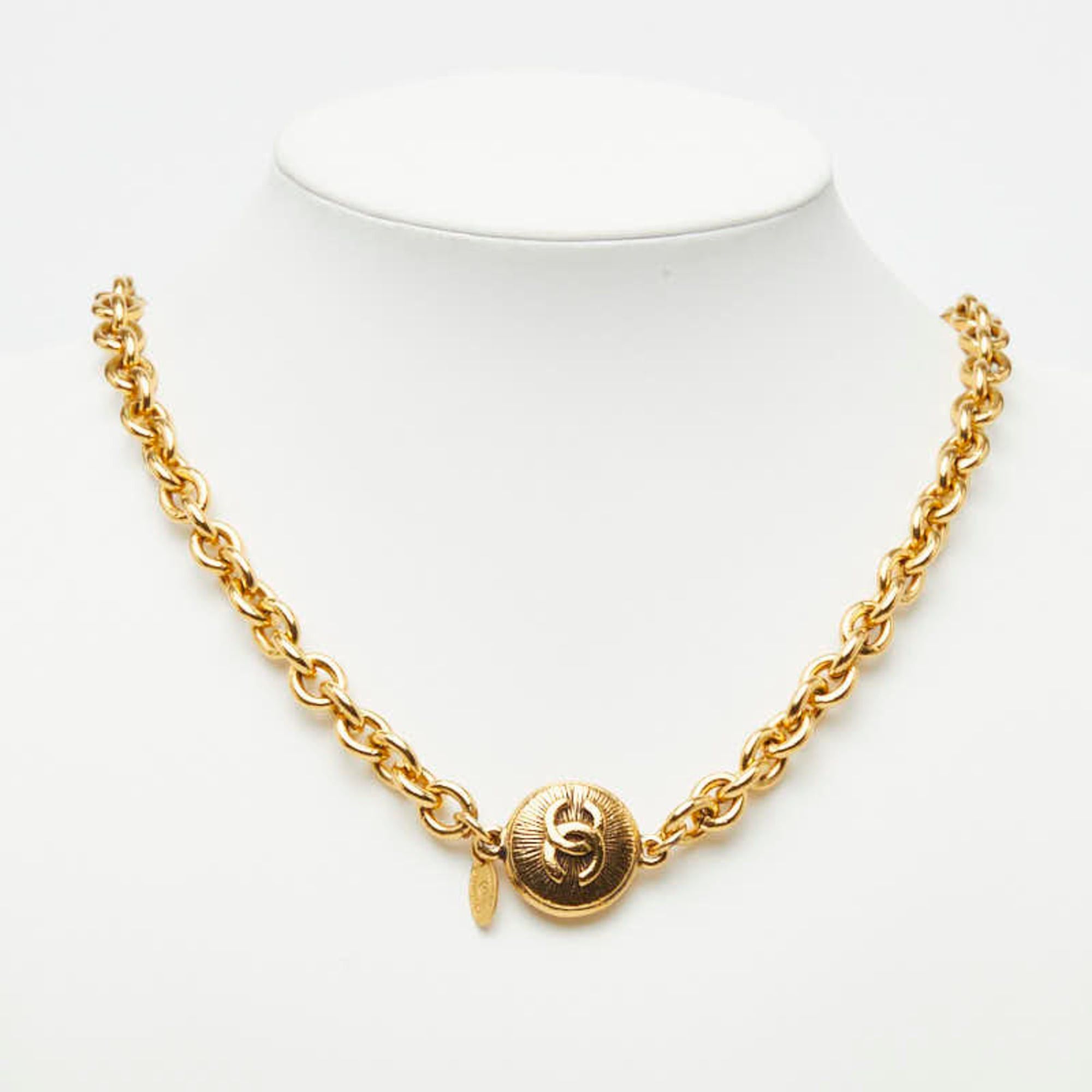 Chanel Chanel Coco Mark GP Chain Necklace, Gold Plated, Women's. Size ONE SIZE - 6 Thumbnail