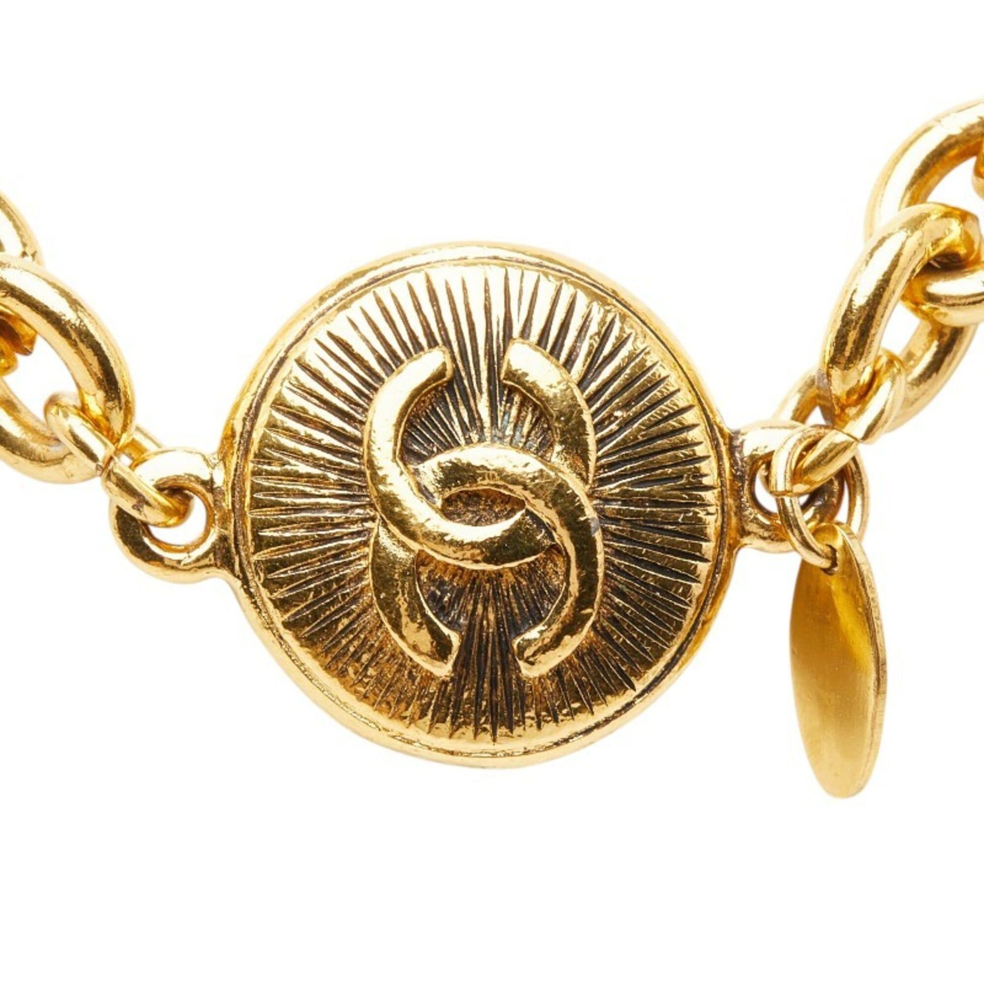 Chanel Chanel Coco Mark GP Chain Necklace, Gold Plated, Women's. Size ONE SIZE - 3 Thumbnail
