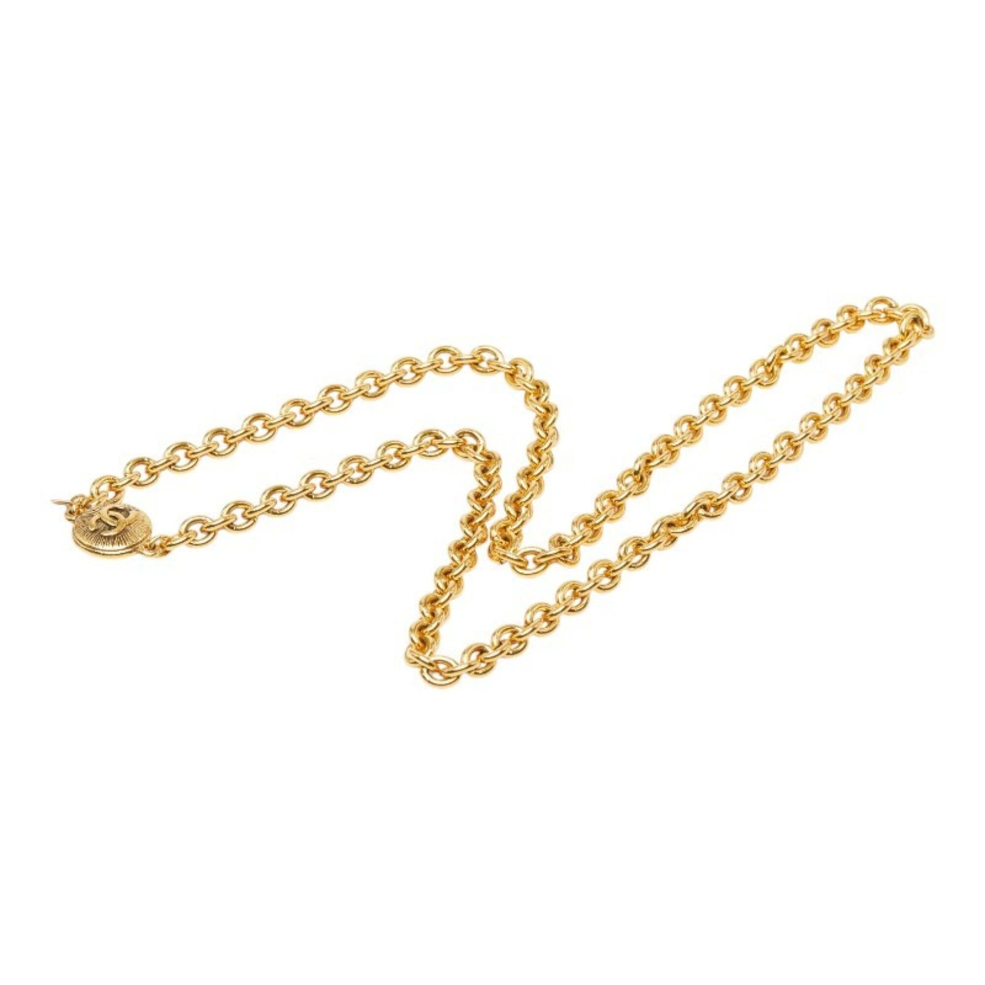 Chanel Chanel Coco Mark GP Chain Necklace, Gold Plated, Women's. Size ONE SIZE - 4 Thumbnail