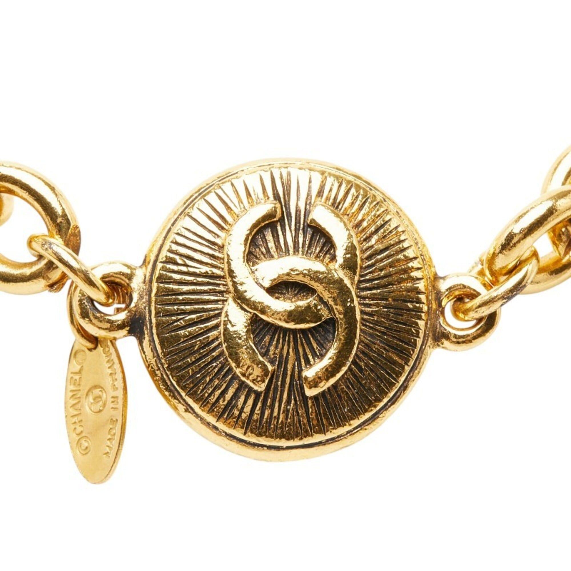 Chanel Chanel Coco Mark GP Chain Necklace, Gold Plated, Women's. Size ONE SIZE - 2 Thumbnail