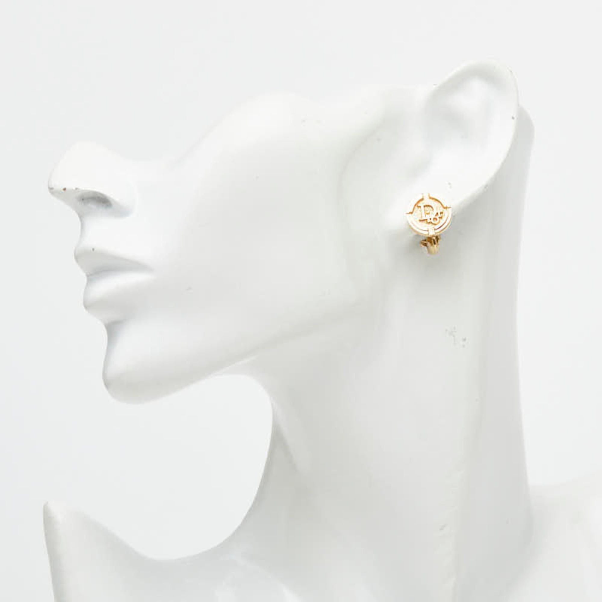 Dior Christian Dior Dior Vintage Logo Earrings, Gold Plated, Women's Size ONE SIZE - 5 Thumbnail