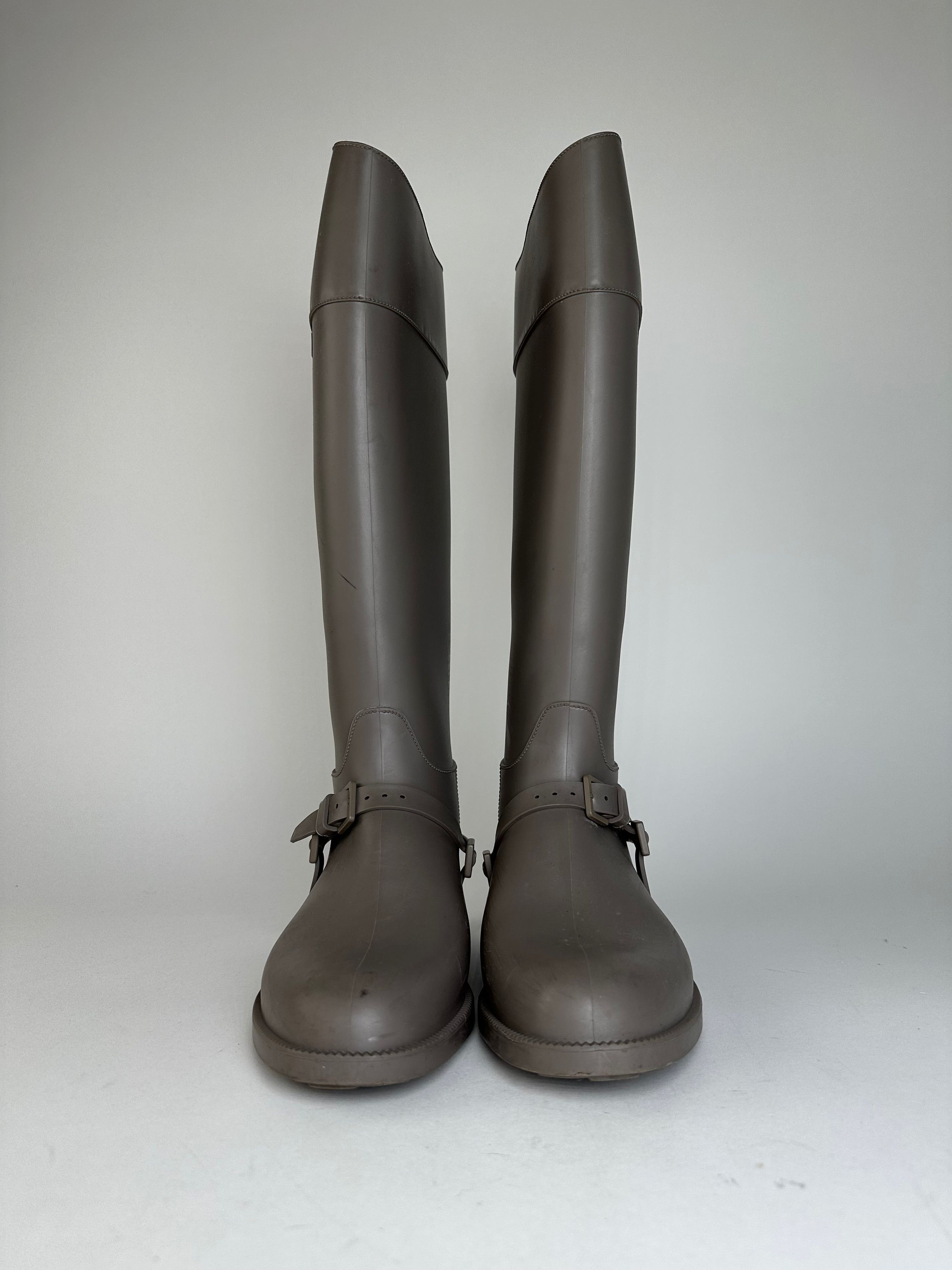 Givenchy Vintage Rubber Riding Boots Taupe EU37 Size US 6 / IT 36 - 5 Thumbnail