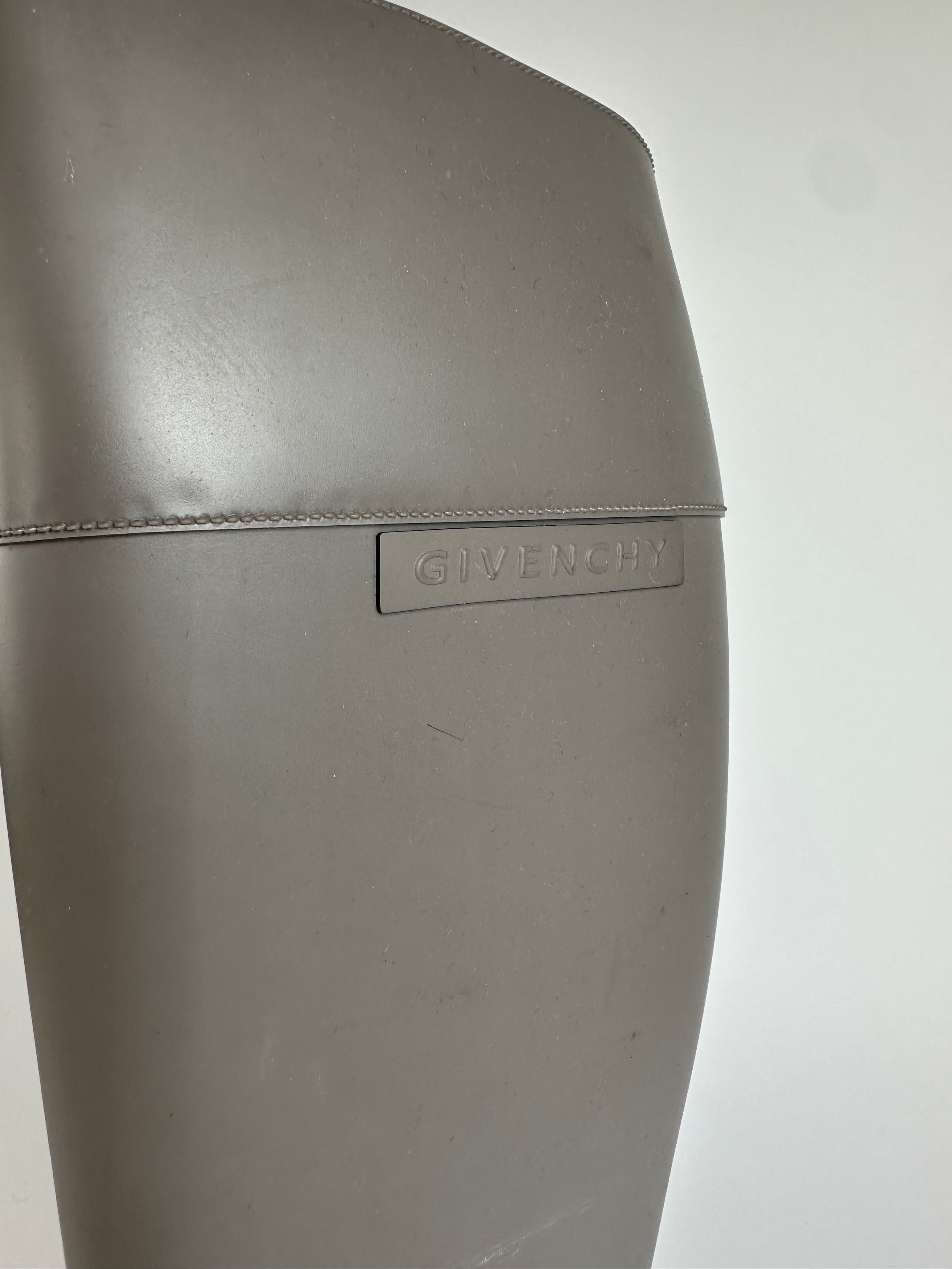 Givenchy Vintage Rubber Riding Boots Taupe EU37 Size US 6 / IT 36 - 4 Thumbnail