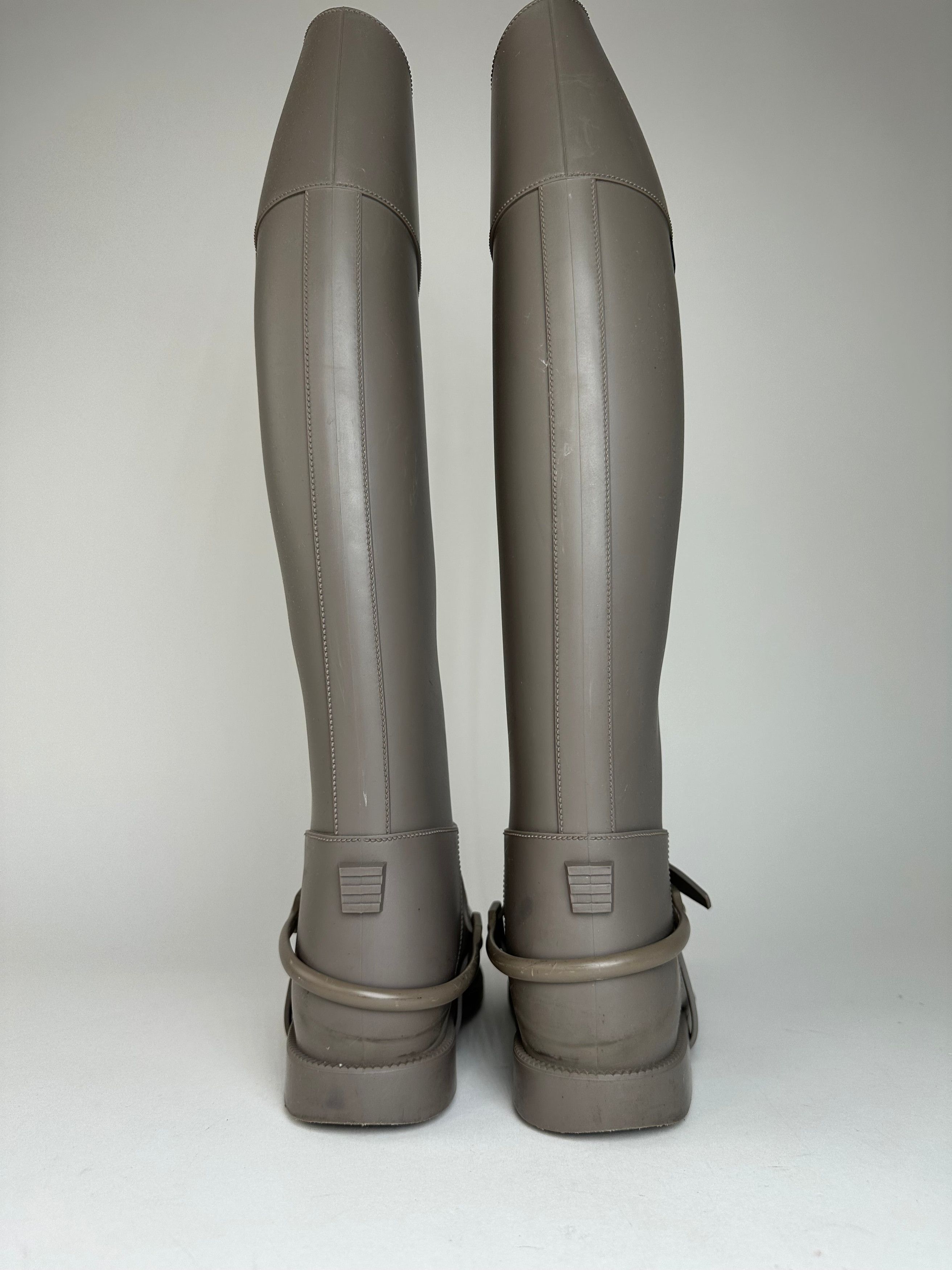 Givenchy Vintage Rubber Riding Boots Taupe EU37 Size US 6 / IT 36 - 6 Thumbnail