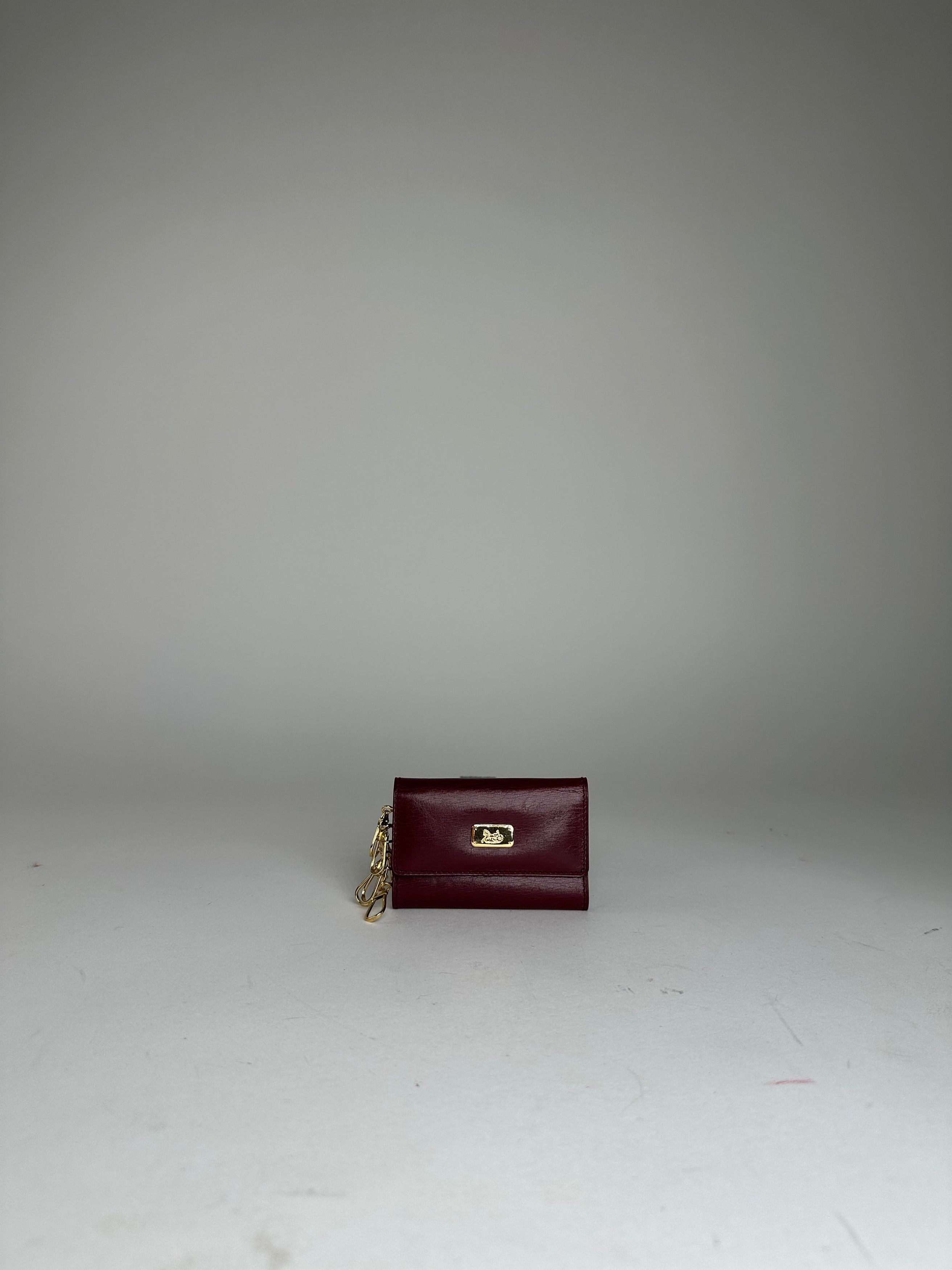 Celine Vintage Paris Leather 6-Key Holder Burgundy Size ONE SIZE - 8 Thumbnail