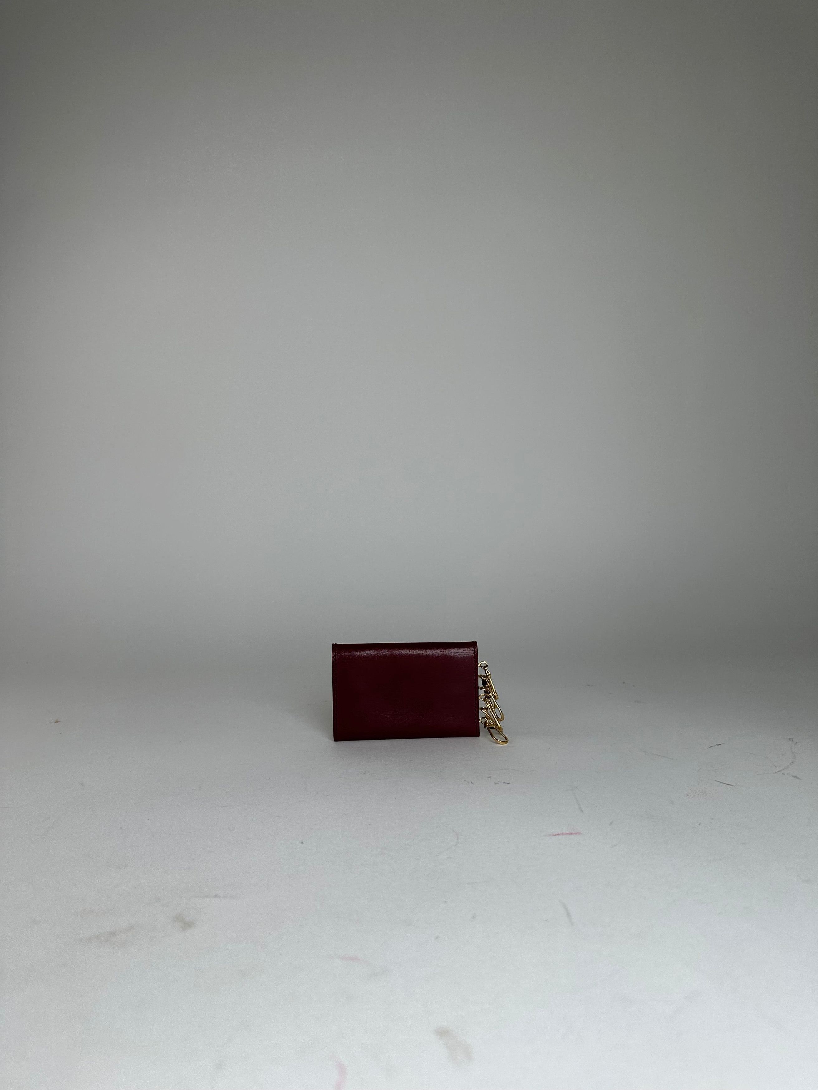 Celine Vintage Paris Leather 6-Key Holder Burgundy Size ONE SIZE - 9 Thumbnail