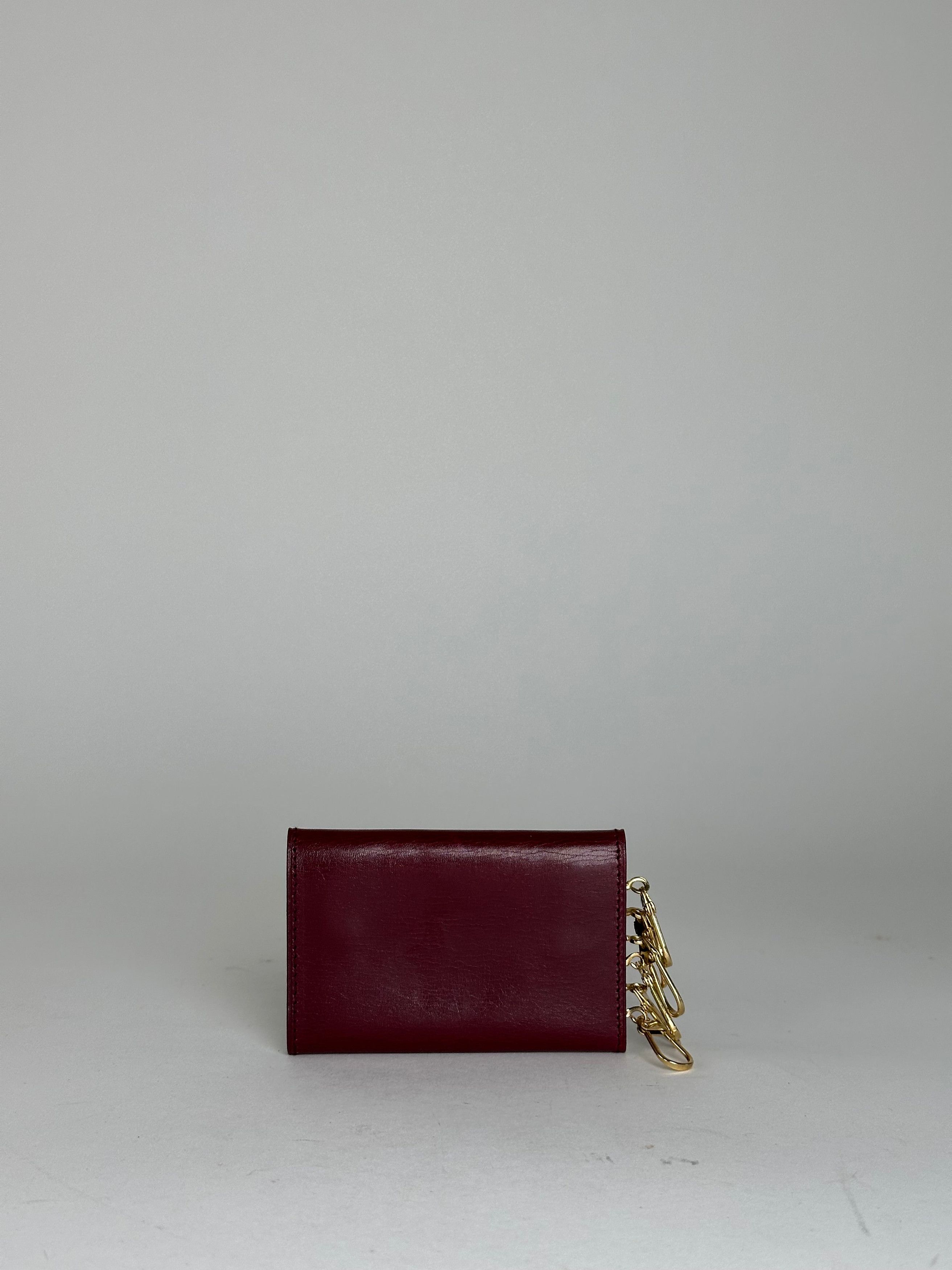 Celine Vintage Paris Leather 6-Key Holder Burgundy Size ONE SIZE - 2 Thumbnail