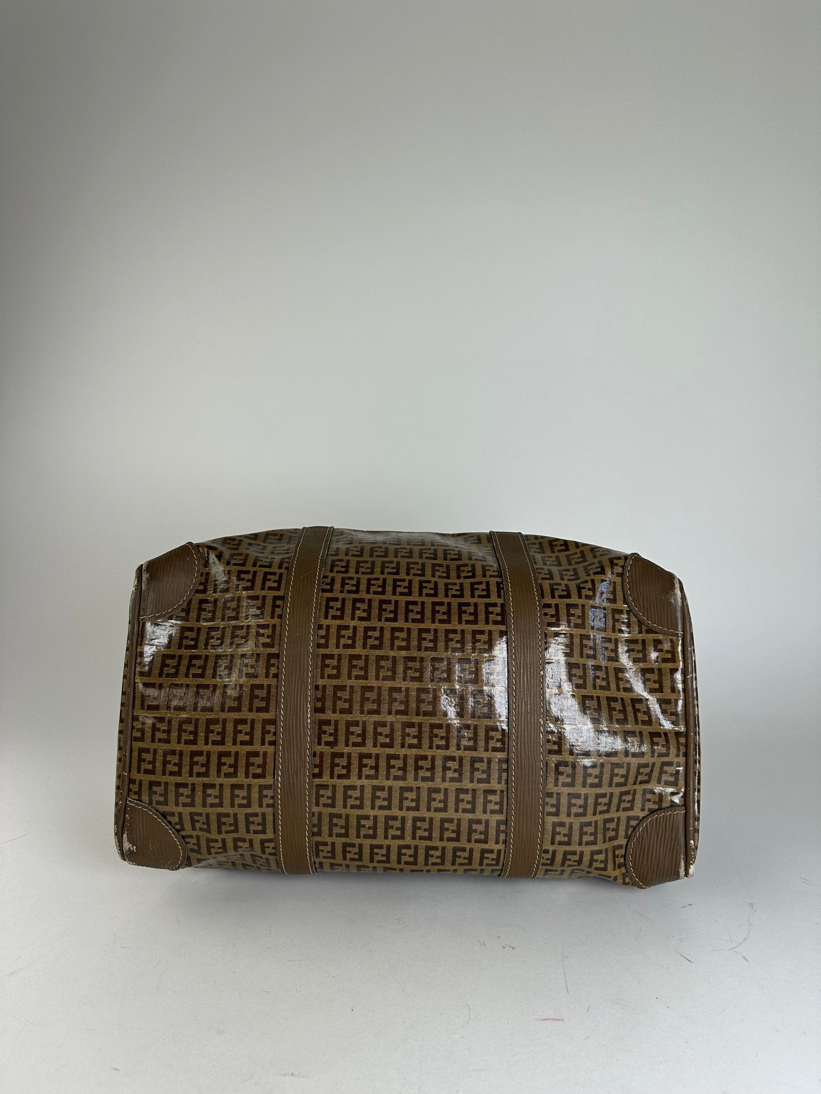 Fendi Vintage Roma Zucca FF Monogram Coated Canvas Boston Bag Brow Size ONE SIZE - 9 Thumbnail