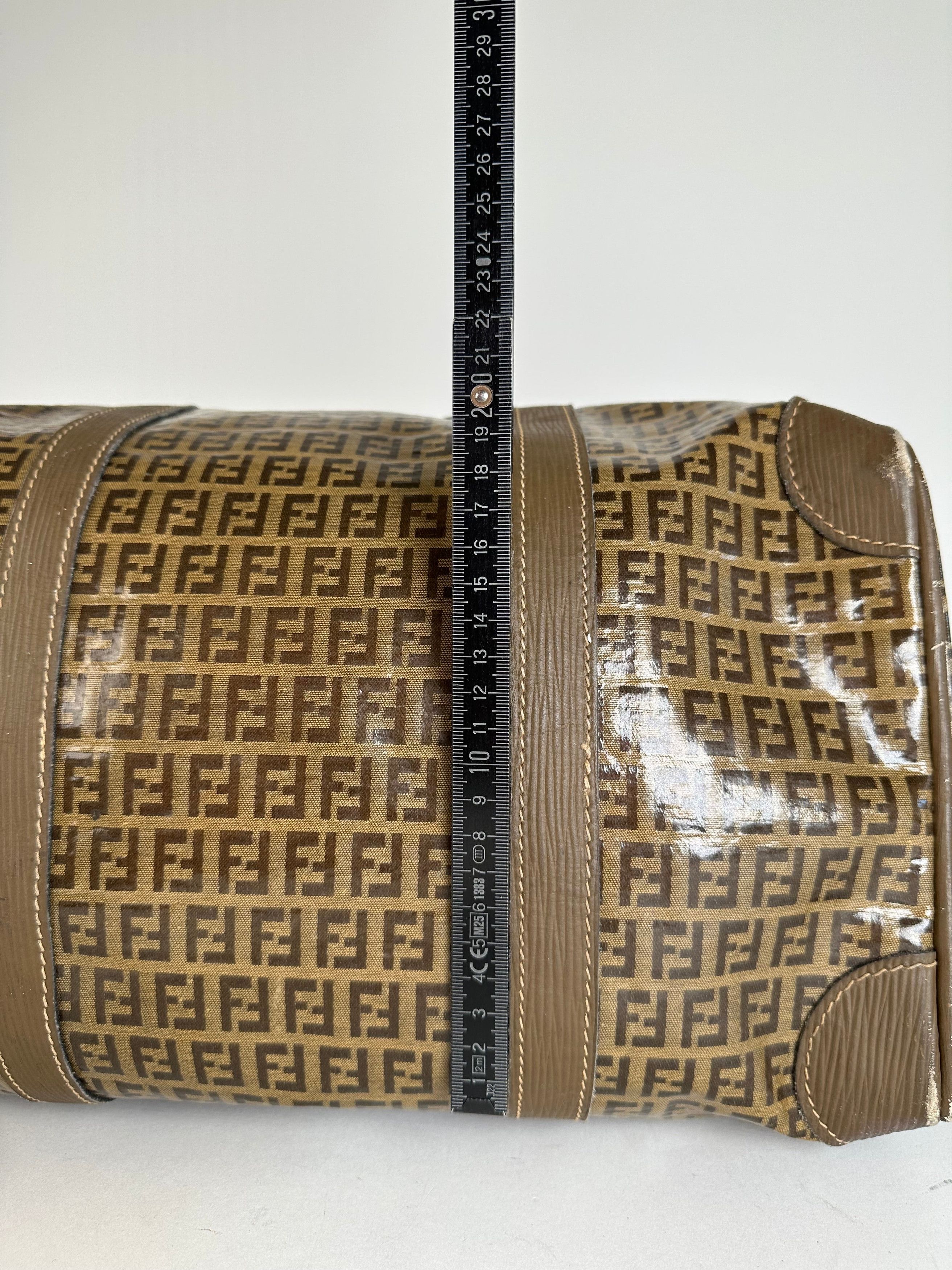 Fendi Vintage Roma Zucca FF Monogram Coated Canvas Boston Bag Brow Size ONE SIZE - 14 Thumbnail