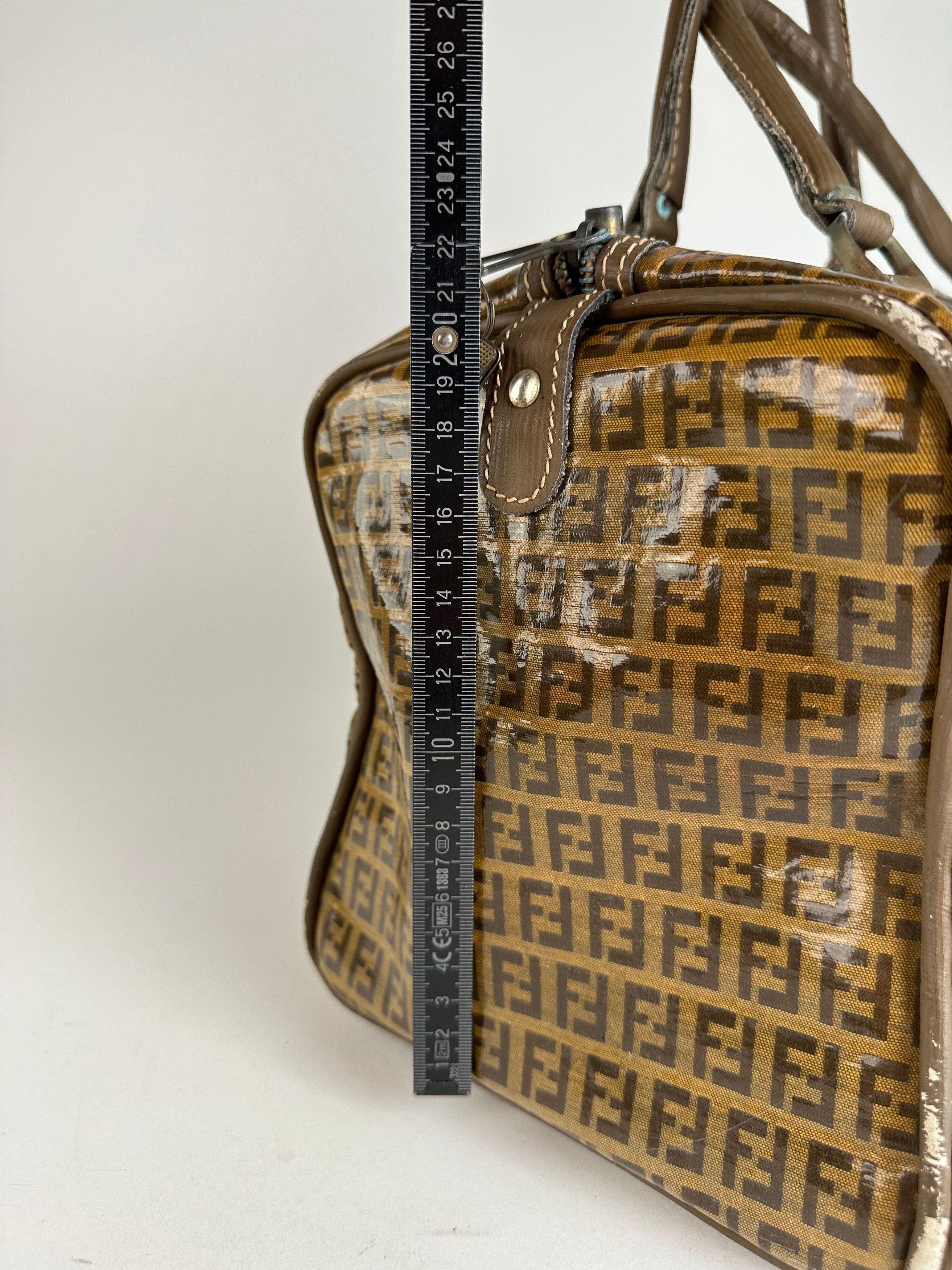 Fendi Vintage Roma Zucca FF Monogram Coated Canvas Boston Bag Brow Size ONE SIZE - 13 Thumbnail