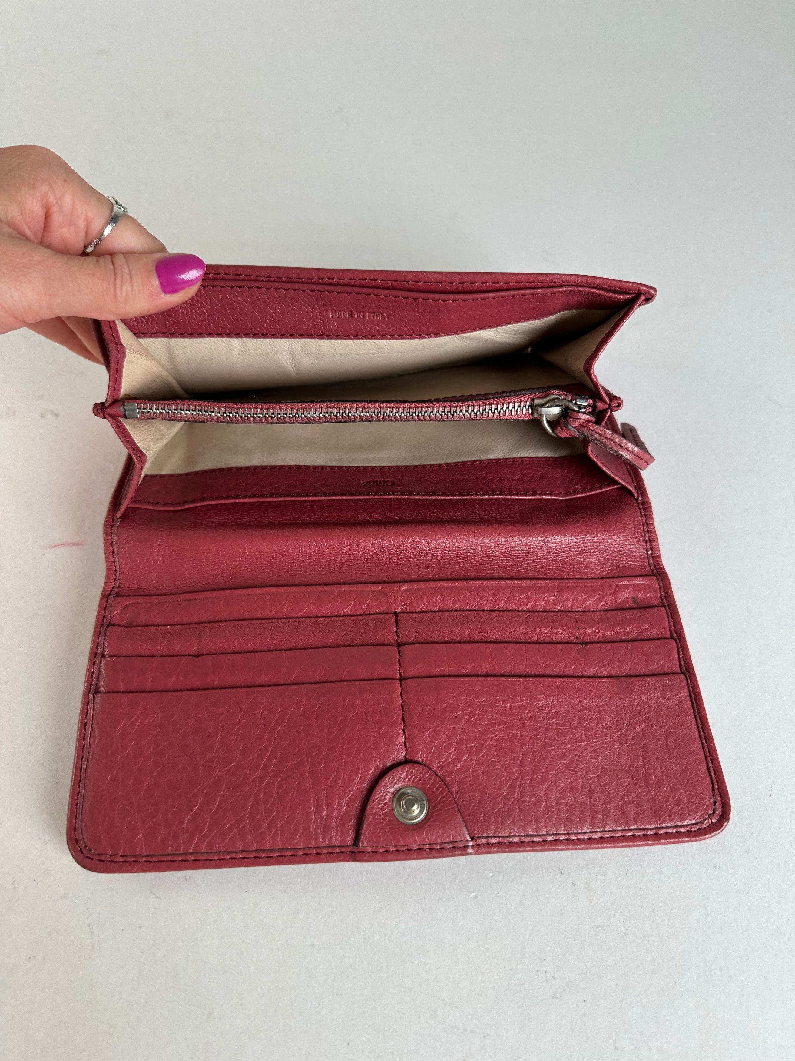 Chloe Vintage Chloé Paddington Wallet Red Leather Size ONE SIZE - 4 Thumbnail