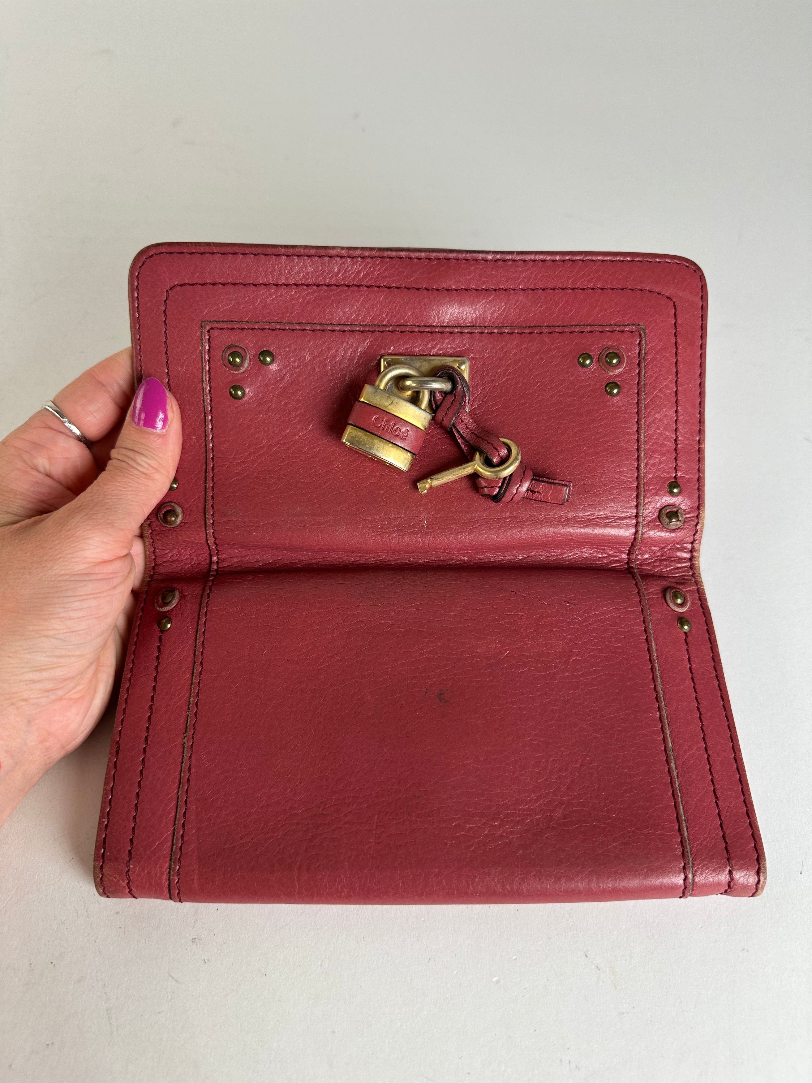 Chloe Vintage Chloé Paddington Wallet Red Leather Size ONE SIZE - 8 Thumbnail