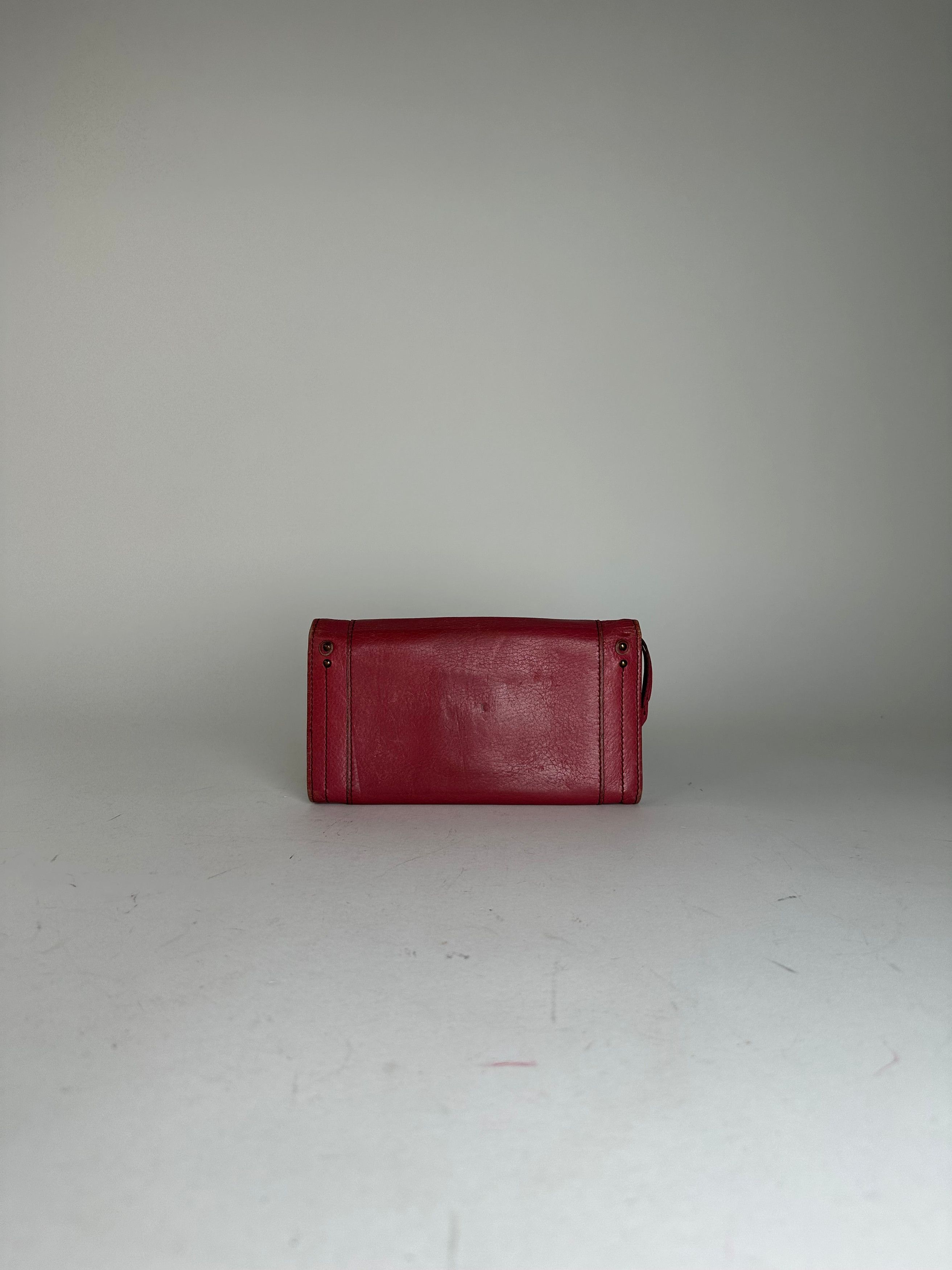 Chloe Vintage Chloé Paddington Wallet Red Leather Size ONE SIZE - 12 Thumbnail