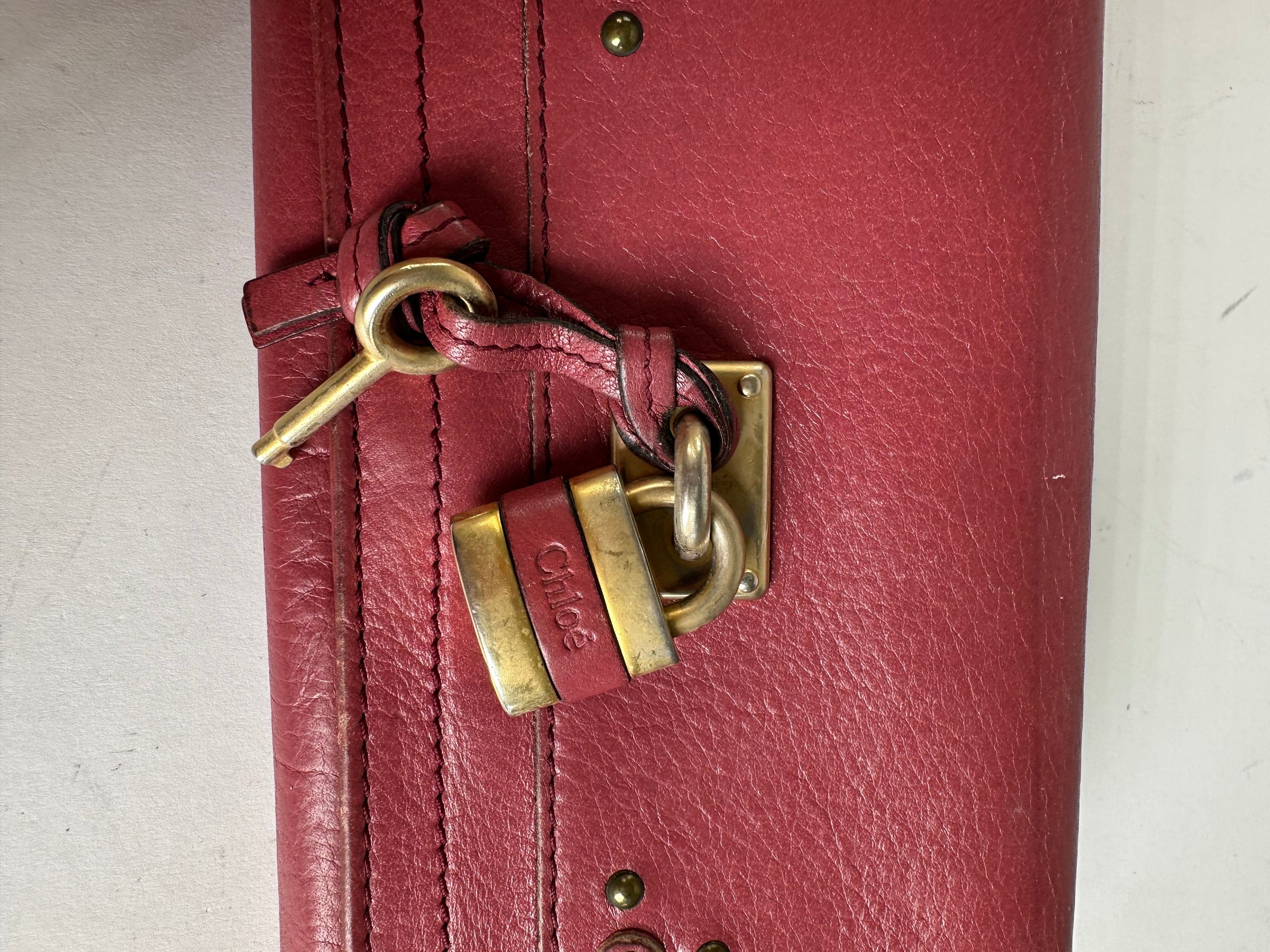 Chloe Vintage Chloé Paddington Wallet Red Leather Size ONE SIZE - 3 Thumbnail