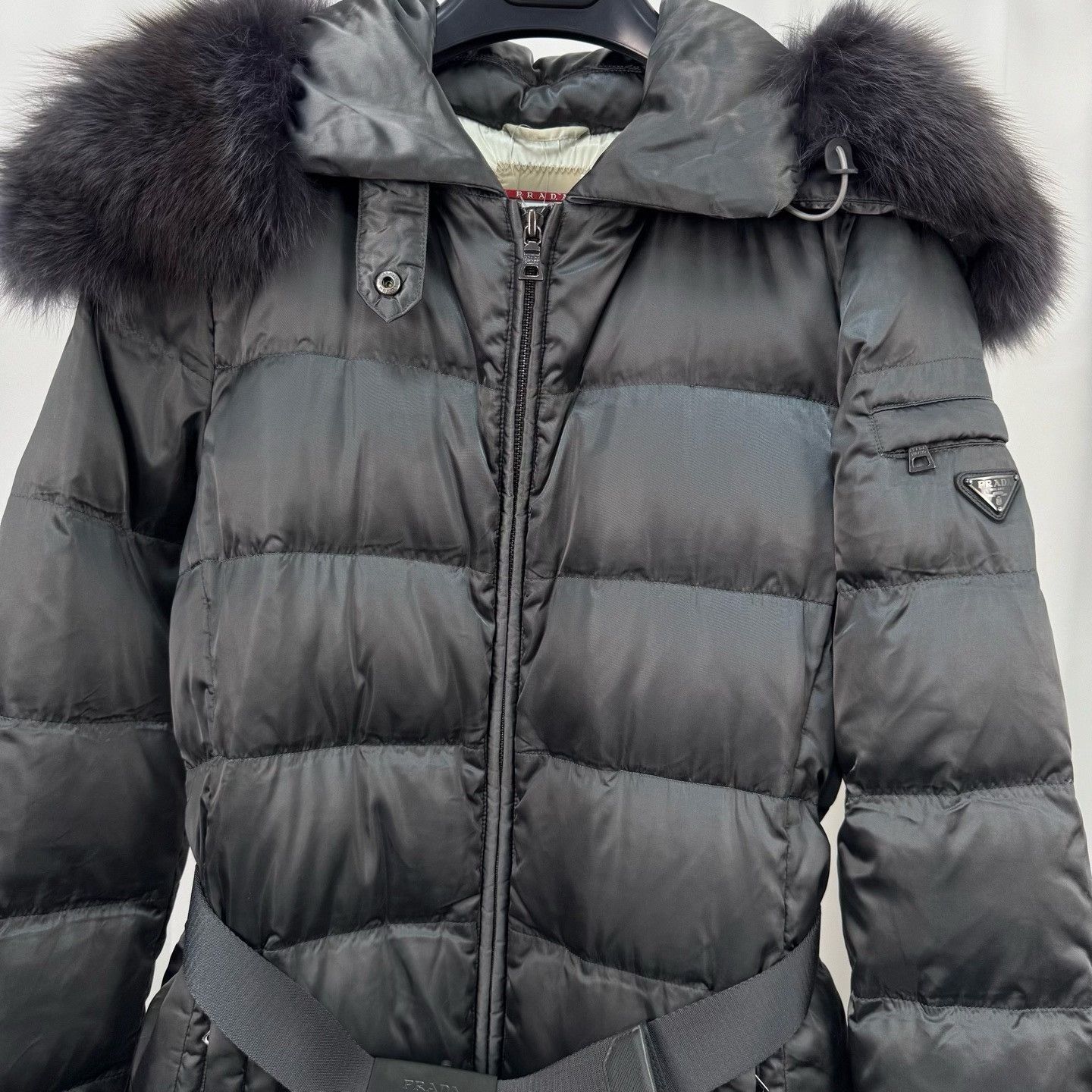 Prada Prada Triangle Logo Fur Collar Down Jacket Size S / US 4 / IT 40 - 3 Thumbnail
