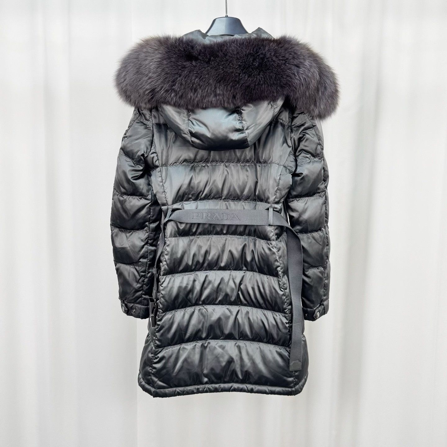 Prada Prada Triangle Logo Fur Collar Down Jacket Size S / US 4 / IT 40 - 2 Thumbnail