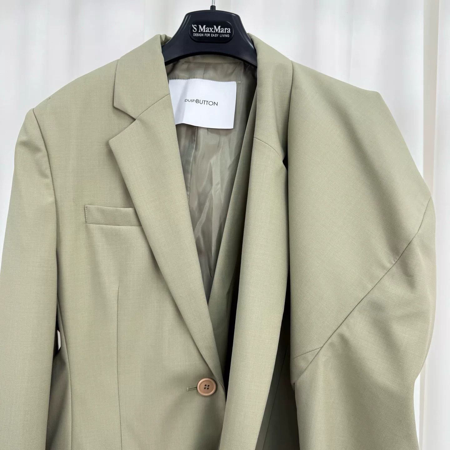 pushBUTTON Push Button Sage Asymmetric Blazer Size M / US 6-8 / IT 42-44 - 3 Thumbnail