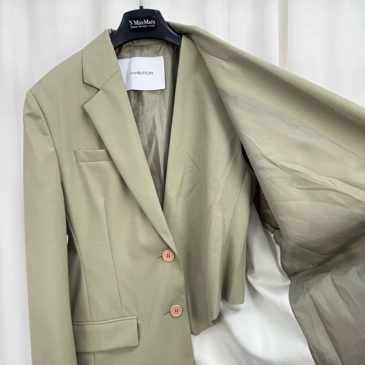 pushBUTTON Push Button Sage Asymmetric Blazer Size M / US 6-8 / IT 42-44 - 4 Thumbnail