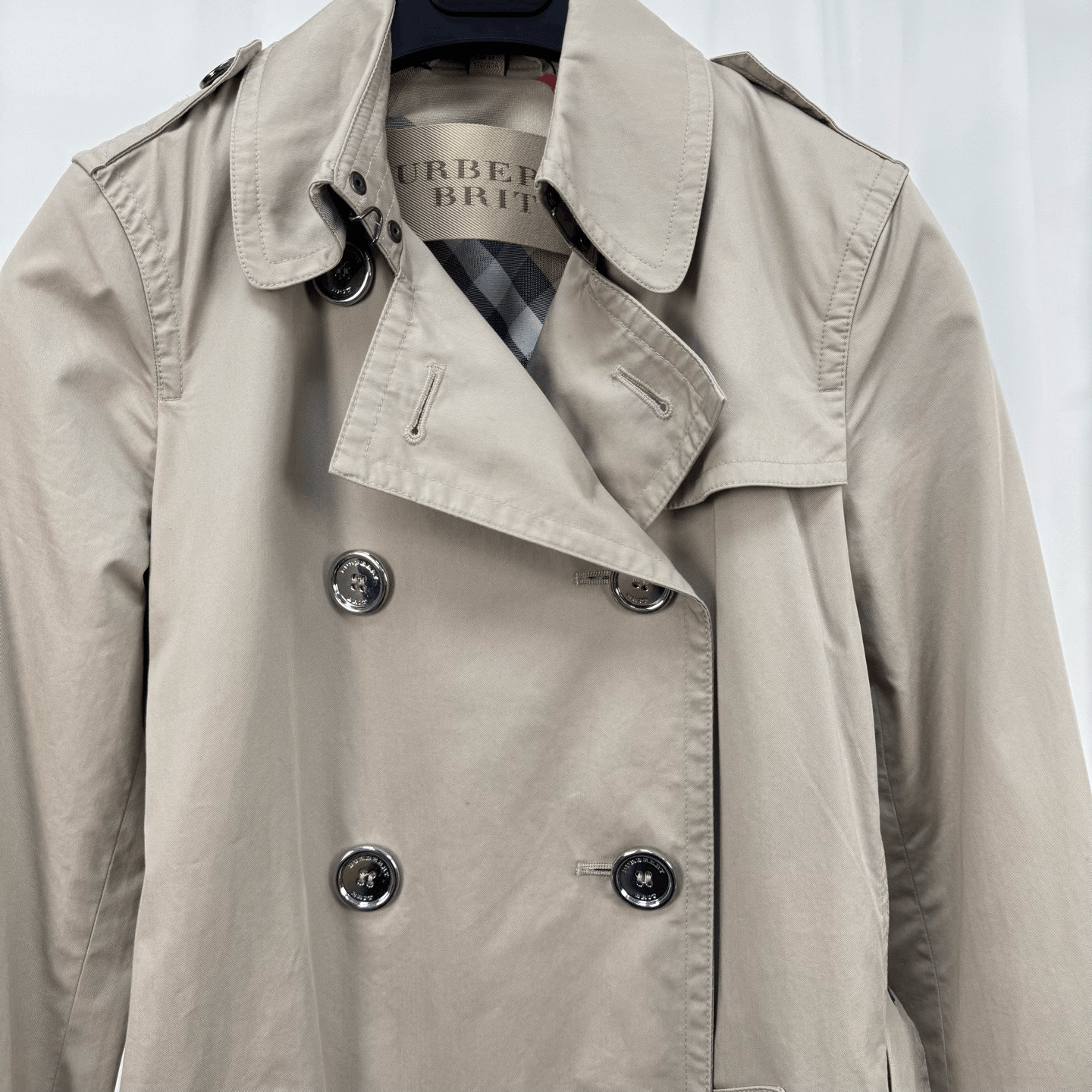Burberry Burberry Check Trench Coat Silver Buckle Size XXS / US 00 / IT 34 - 3 Thumbnail