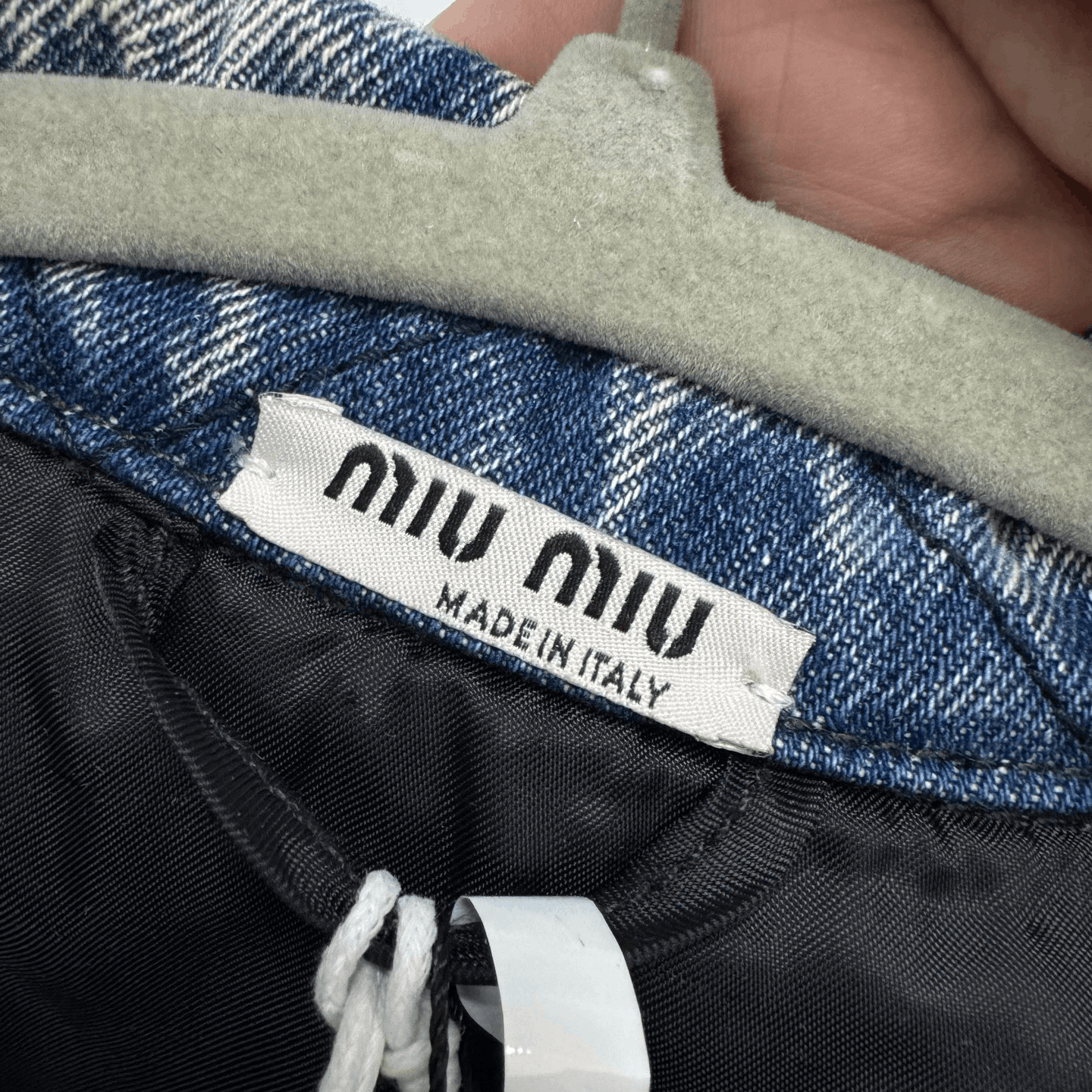 Miu Miu Miu Miu Embroidered Letter Washed Quilted Denim Jacket Size S / US 4 / IT 40 - 6 Thumbnail