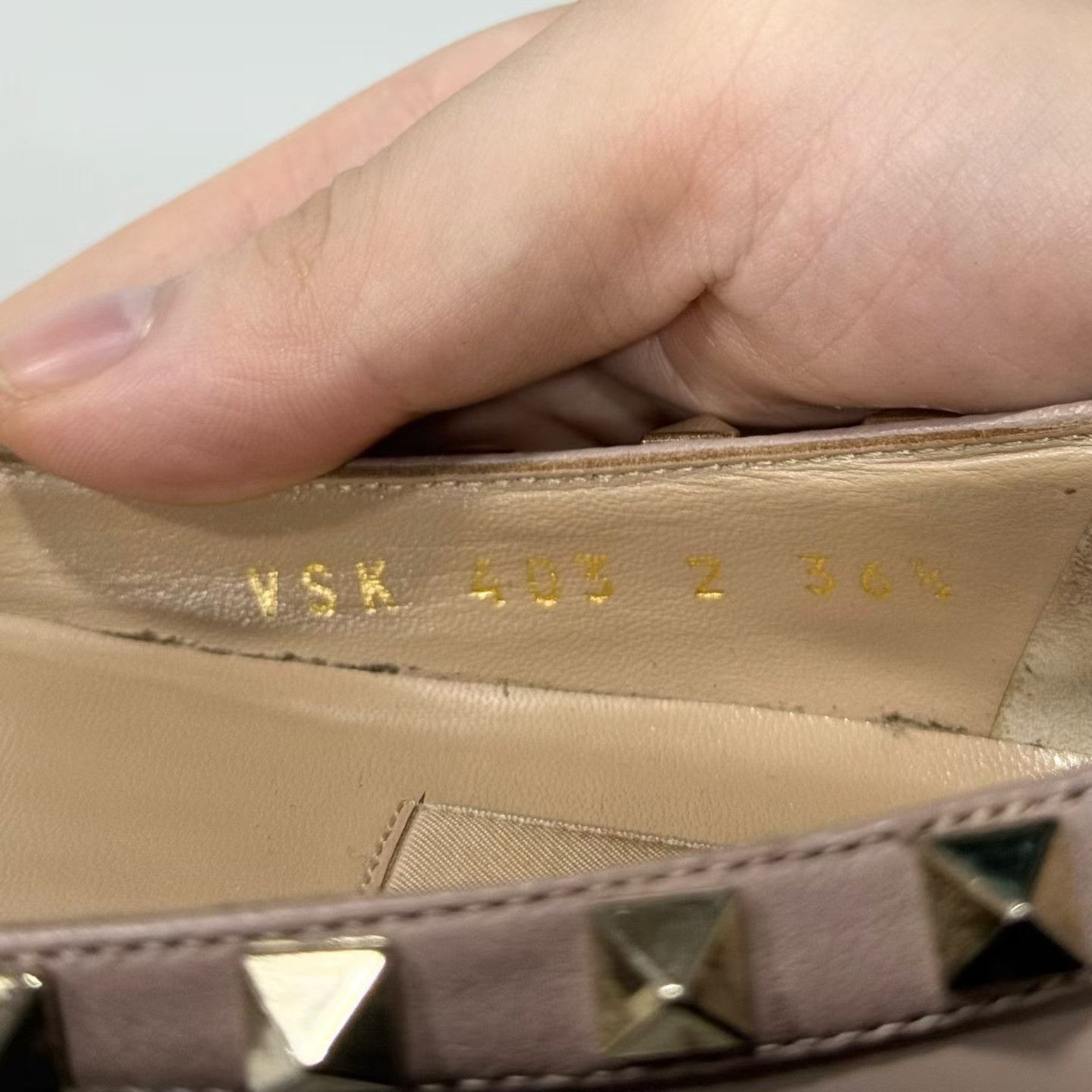 Valentino Valentino Nude Stud Low-Heel Shoes Size US 5.5 / IT 35.5 - 7 Thumbnail