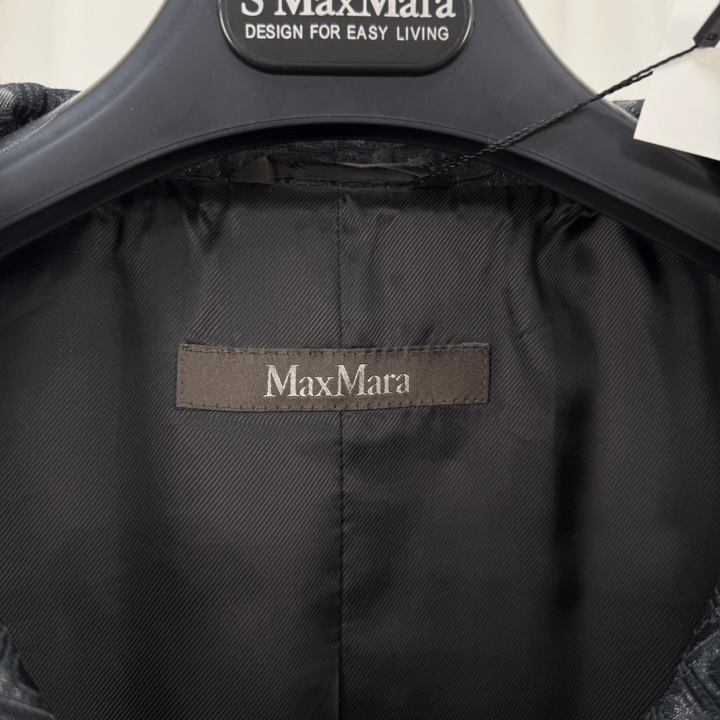 Max Mara Maxmara Black Embossed Jacquard Coat Size S / US 4 / IT 40 - 5 Thumbnail