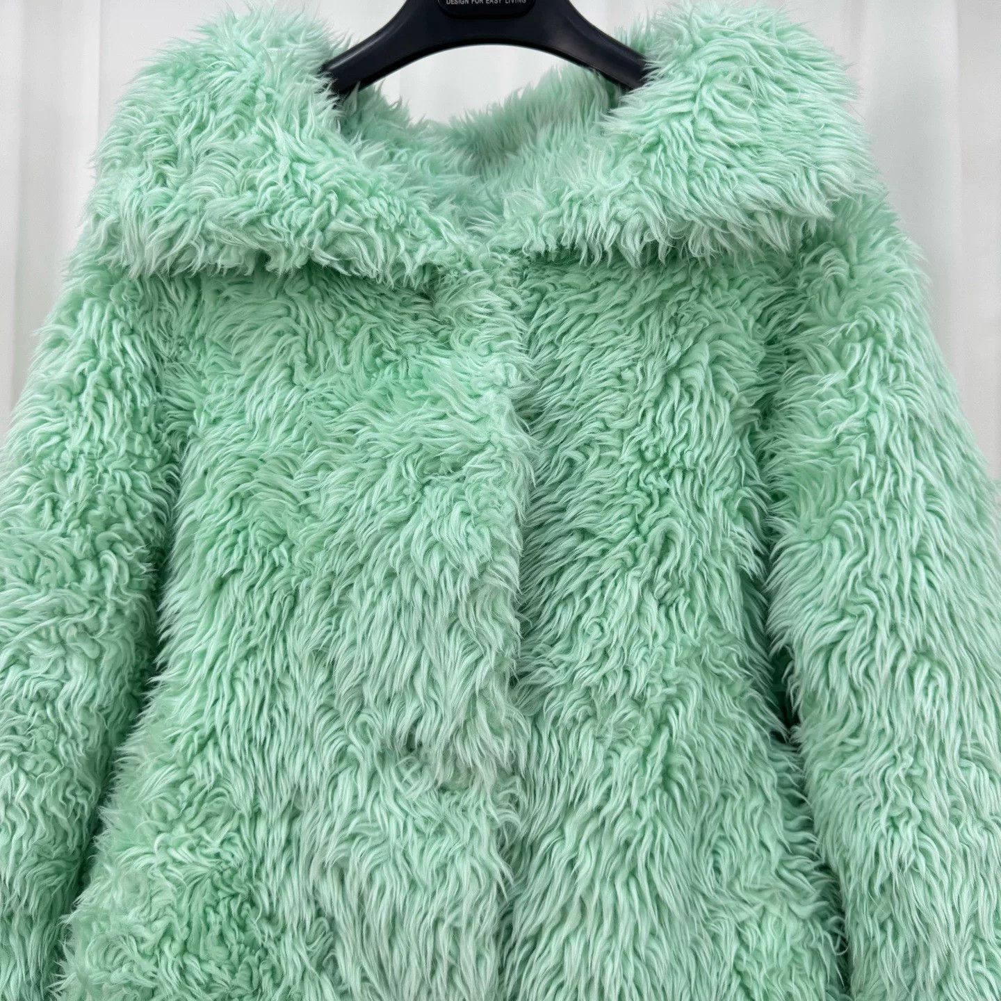 Balenciaga Balenciaga Mint Green Teddy Coat Size XXS / US 00 / IT 34 - 3 Thumbnail