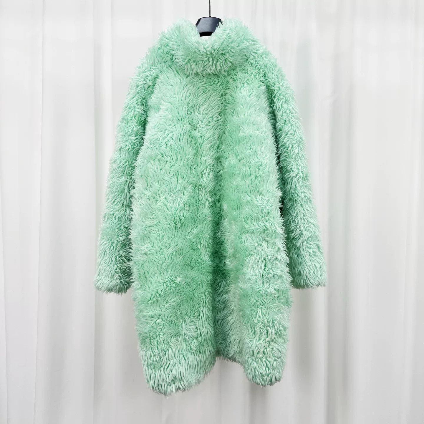 Balenciaga Balenciaga Mint Green Teddy Coat Size XXS / US 00 / IT 34 - 2 Thumbnail