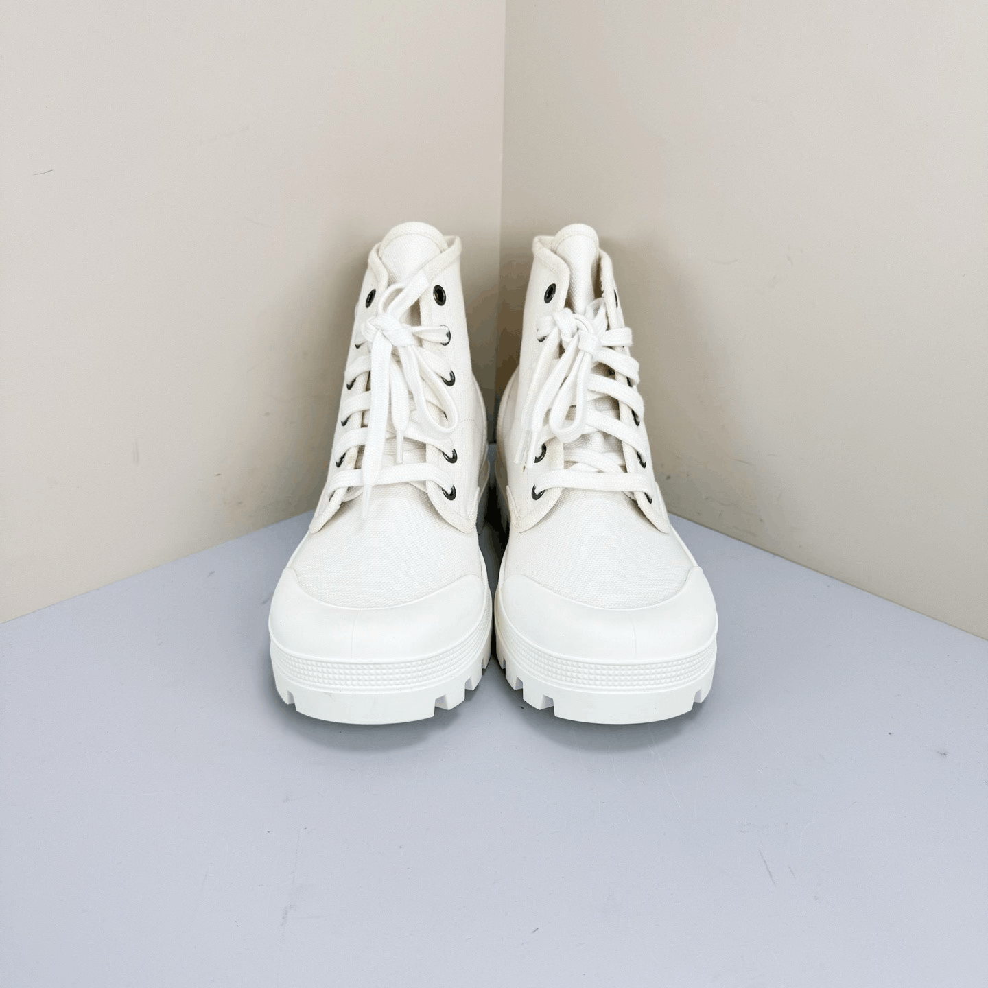 Celine Celine Triomphe Leather Logo Canvas Boots Size US 6 / IT 36 - 2 Thumbnail