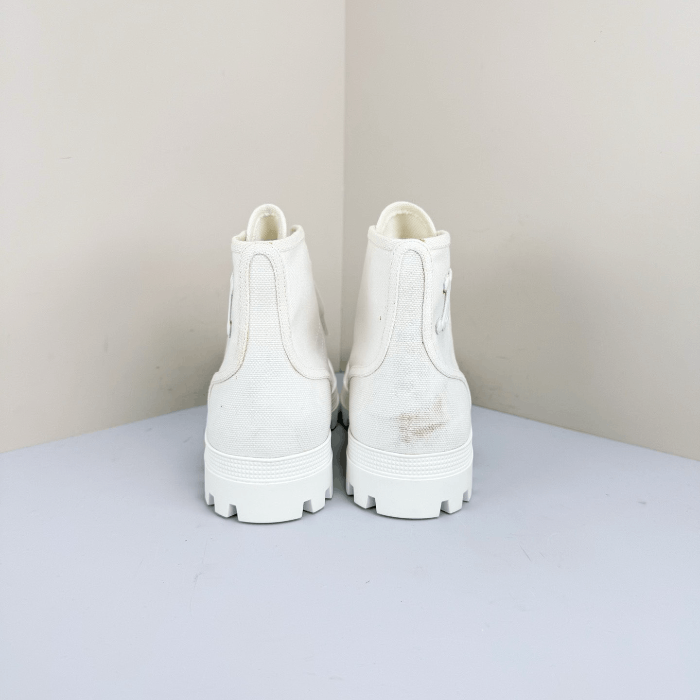 Celine Celine Triomphe Leather Logo Canvas Boots Size US 6 / IT 36 - 3 Thumbnail