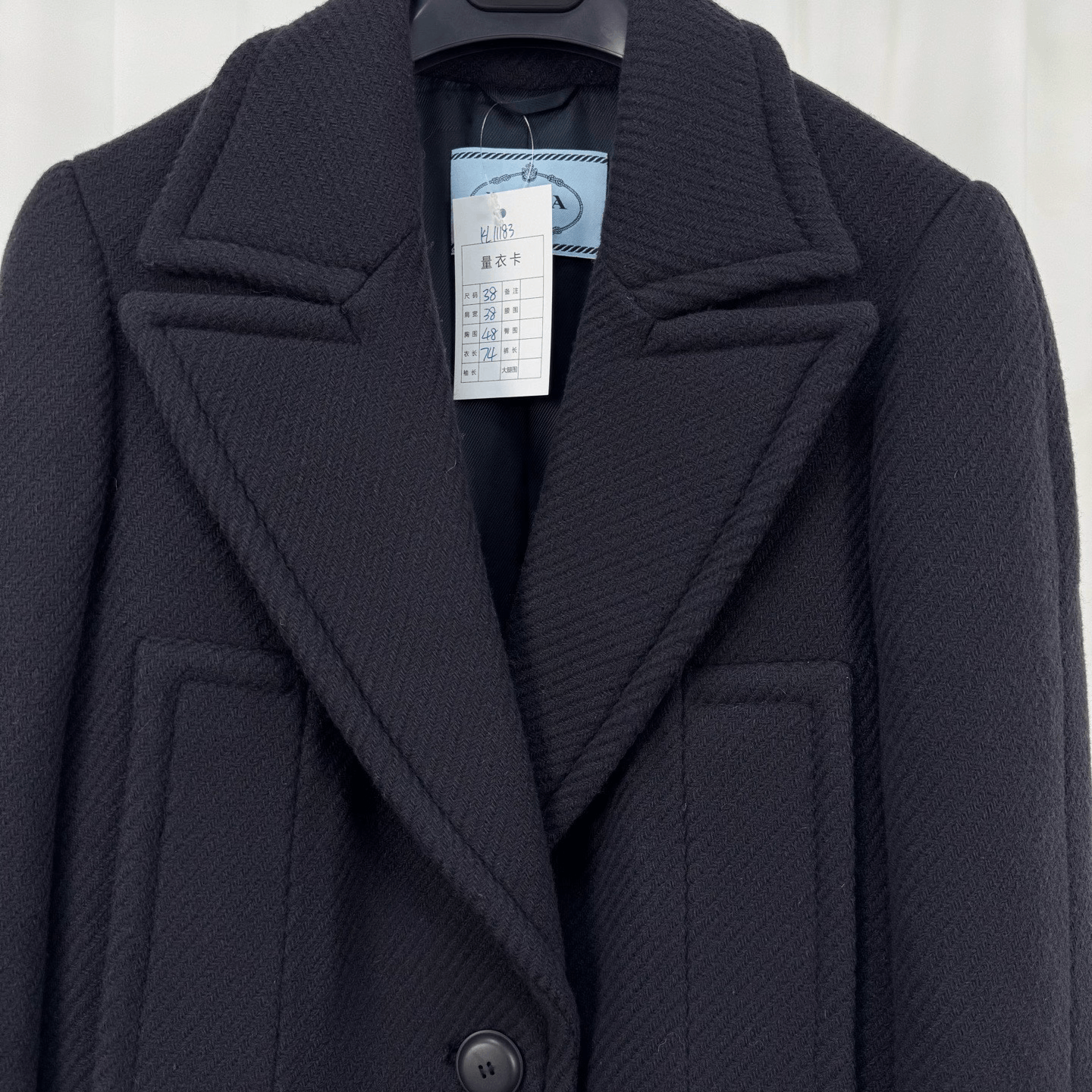 Prada Prada Black Fur Cuffs Wool Coat Size S / US 4 / IT 40 - 3 Thumbnail