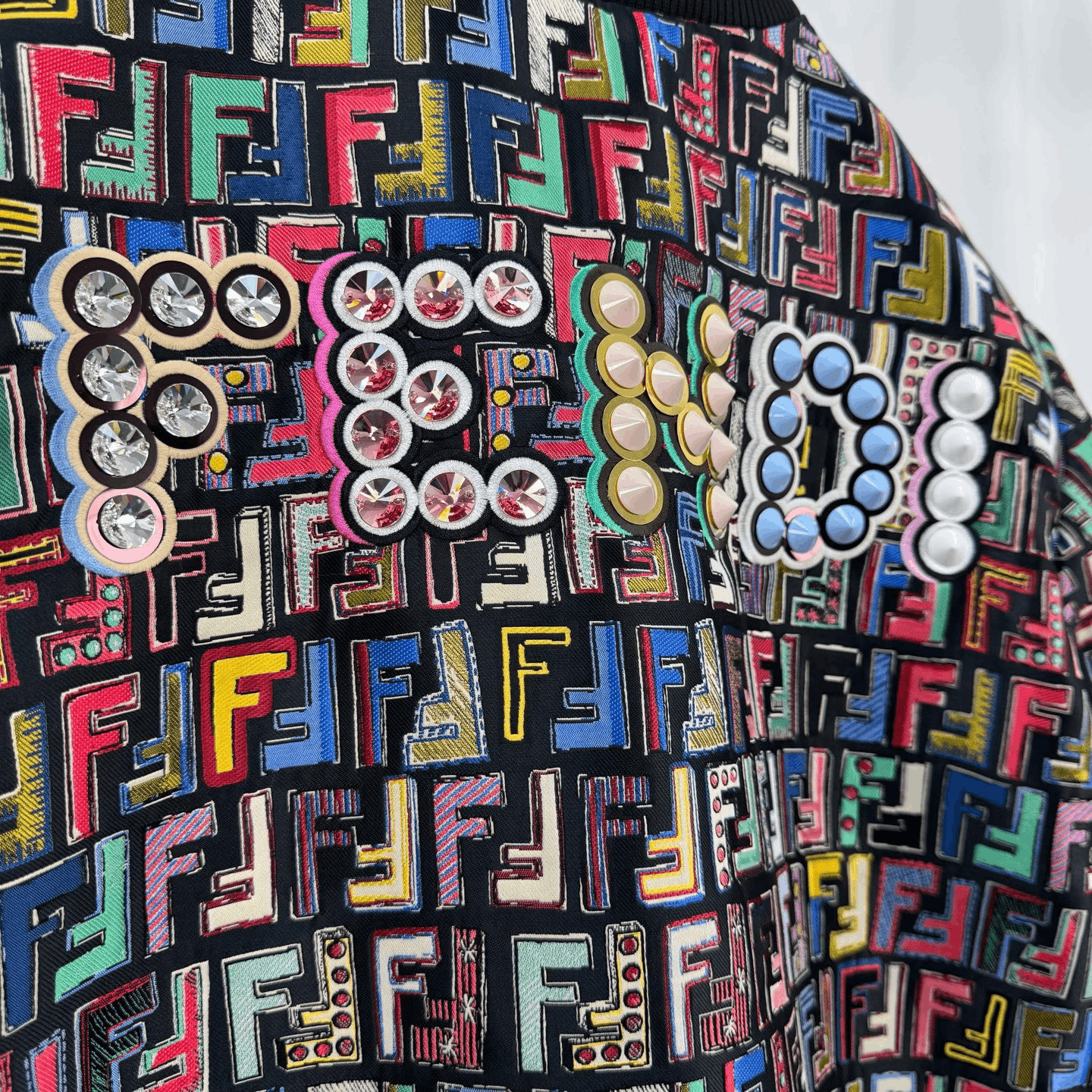 Fendi Fendi Monogram Embroidered Rivet Letter Jacket Size S / US 4 / IT 40 - 6 Thumbnail