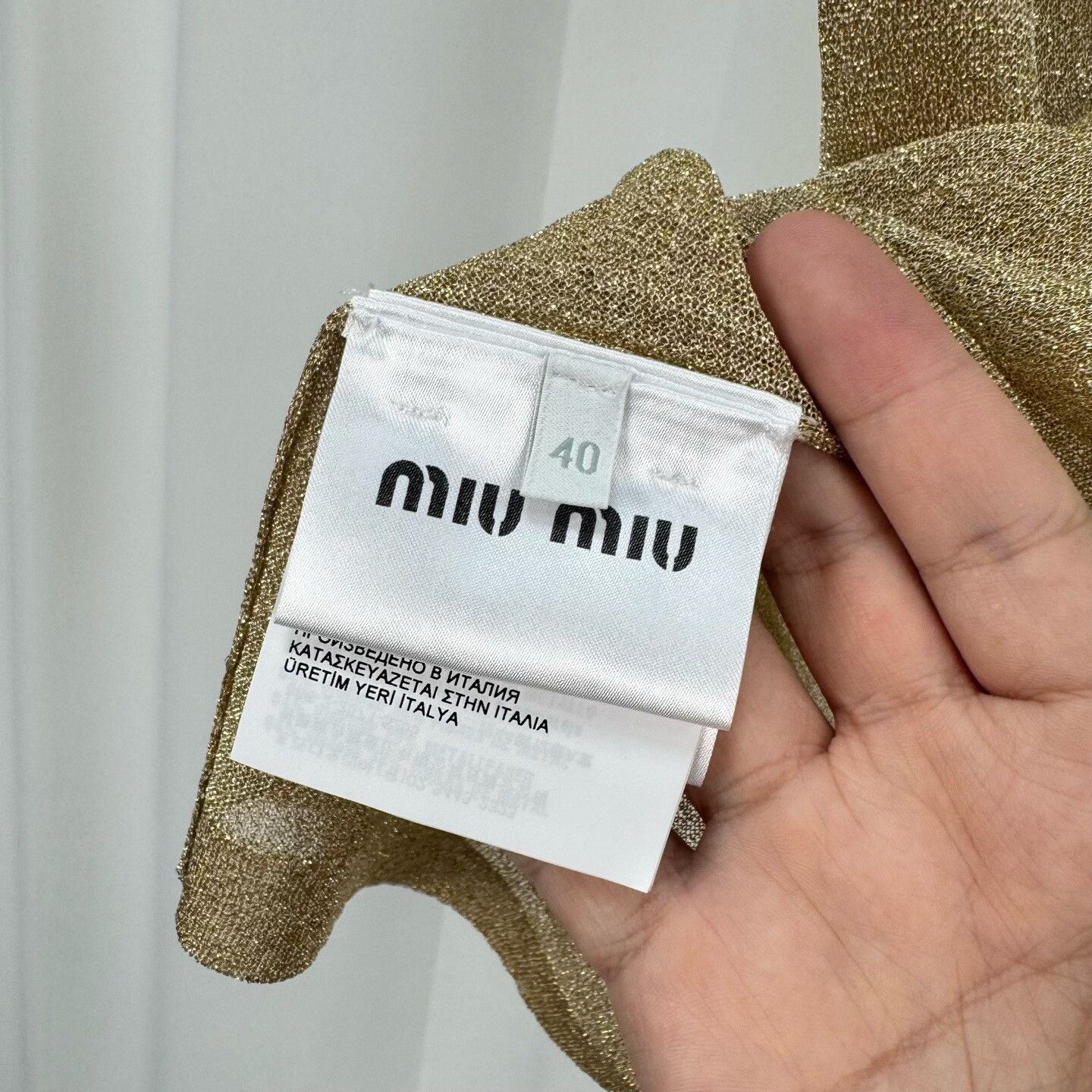 Miu Miu Miu Miu Embroidered Gold Thread Skirt Size 40" / US 18 - 6 Thumbnail