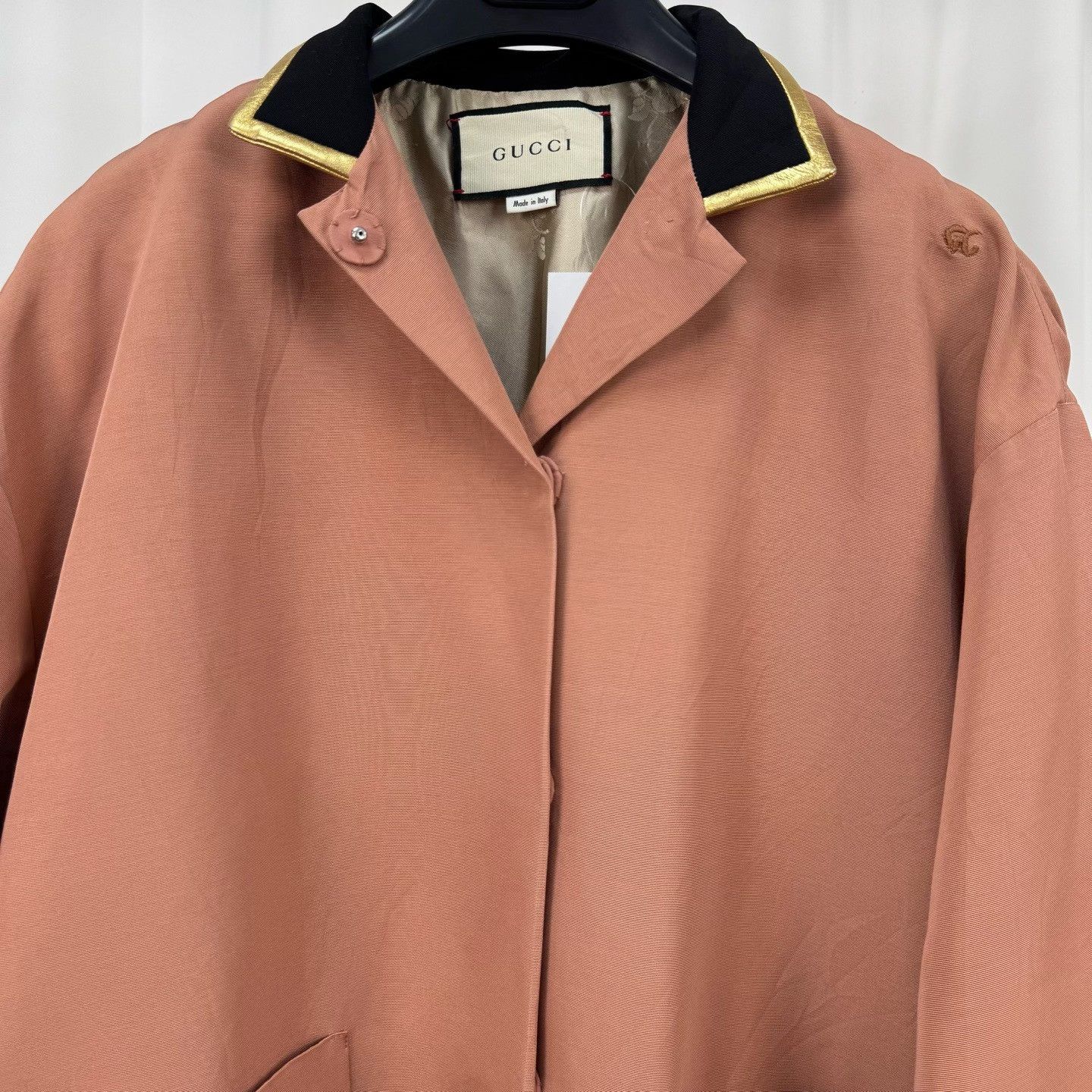 Gucci Gucci Gold Thread Embroidery Letter Slogan Coat Size S / US 4 / IT 40 - 3 Thumbnail