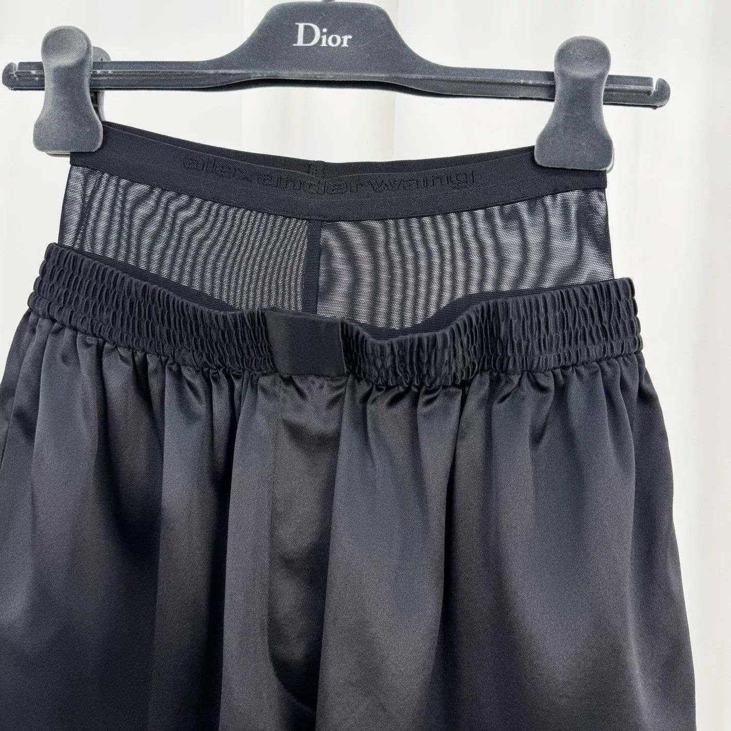 Alexander Wang Alexander Wang New Embroidered Mesh Satin Shorts Size 22" - 3 Thumbnail