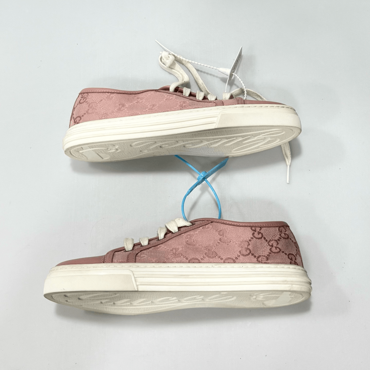 Gucci Gucci Pink Monogram Sneakers Size US 4 / IT 34 - 5 Thumbnail
