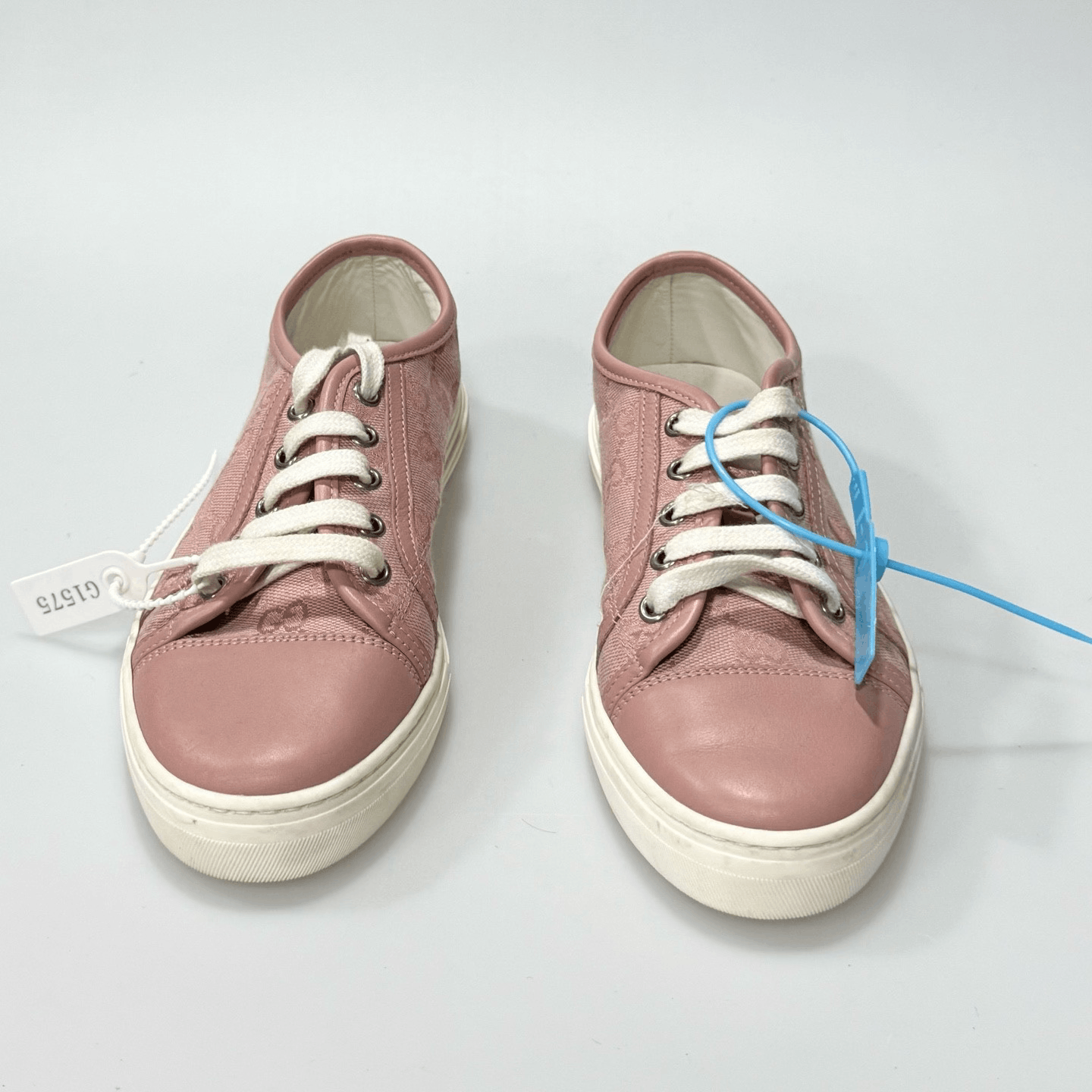 Gucci Gucci Pink Monogram Sneakers Size US 4 / IT 34 - 2 Thumbnail