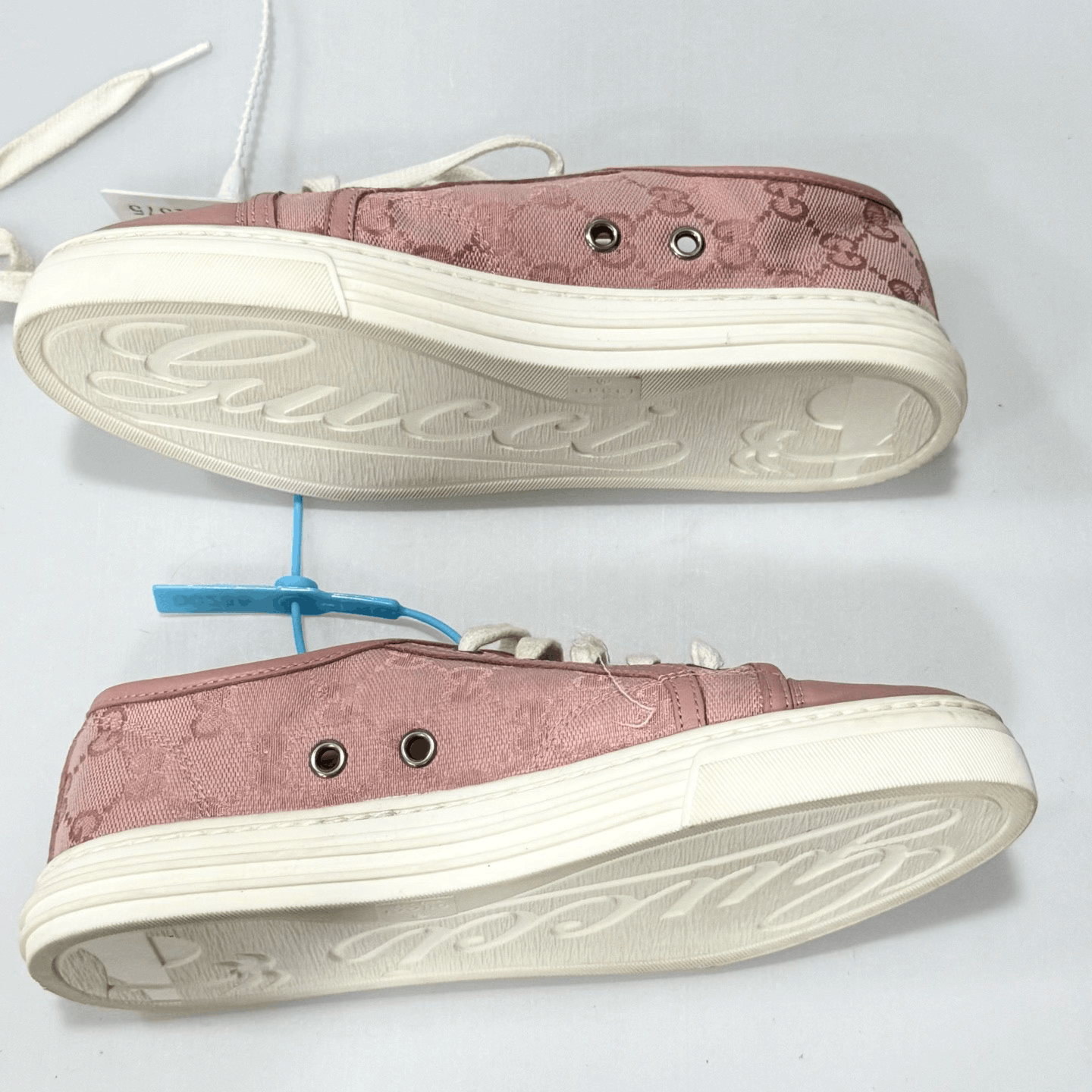 Gucci Gucci Pink Monogram Sneakers Size US 4 / IT 34 - 6 Thumbnail