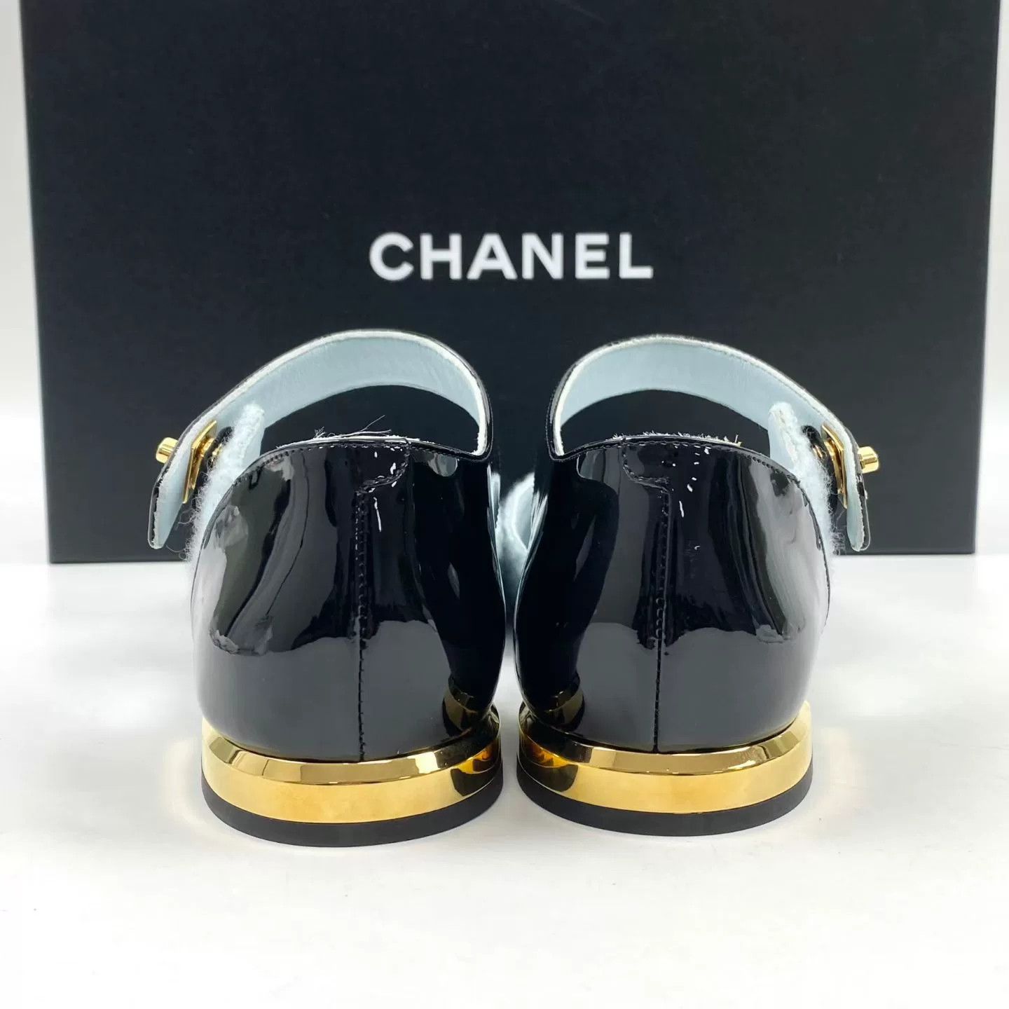 Chanel Chanel Blue Tweed Mary Jane Shoes Size US 5.5 / IT 35.5 - 5 Thumbnail