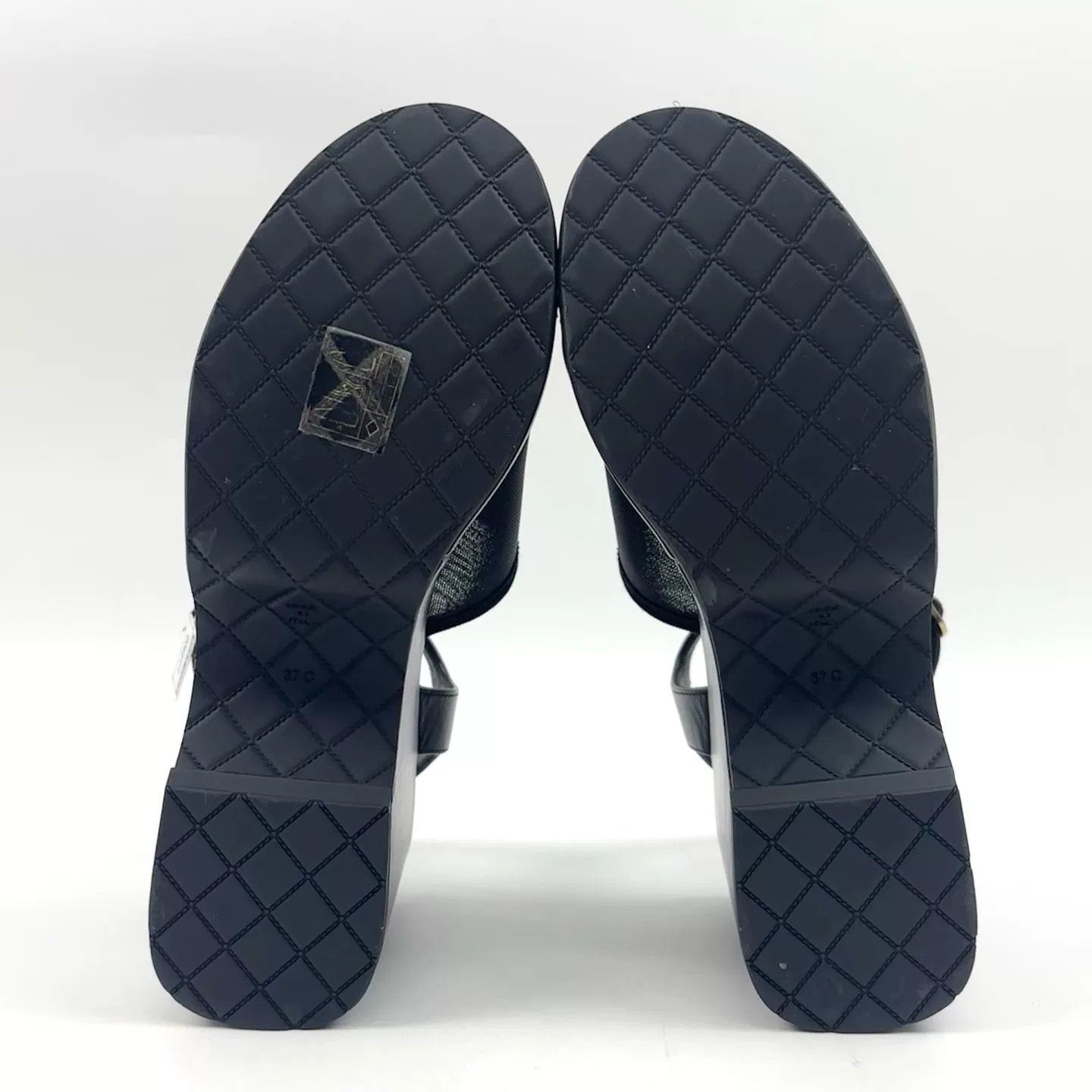 Chanel CHANEL New Black Platform Double C Sandals Size US 6 / IT 36 - 6 Thumbnail