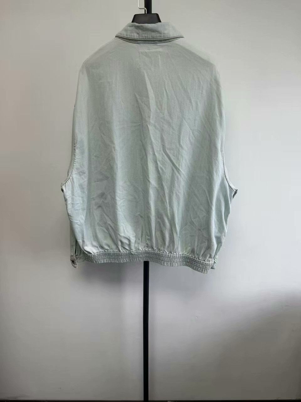Miu Miu MIU MIU Embroidered Oversized Striped Denim Jacket Size XS / US 0-2 / IT 36-38 - 2 Thumbnail