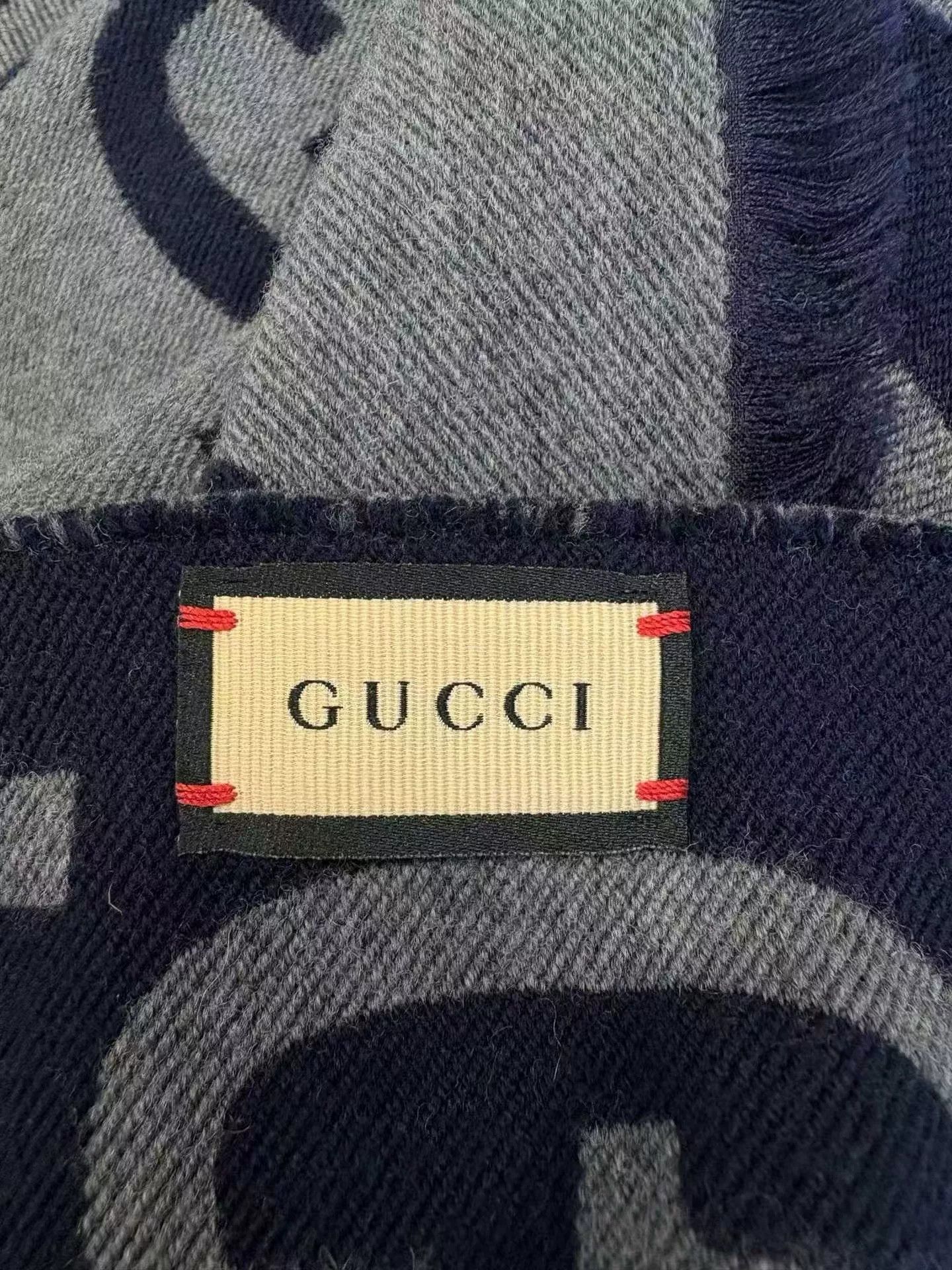 Gucci Gucci Double G Logo Wool Scarf Size ONE SIZE - 4 Thumbnail