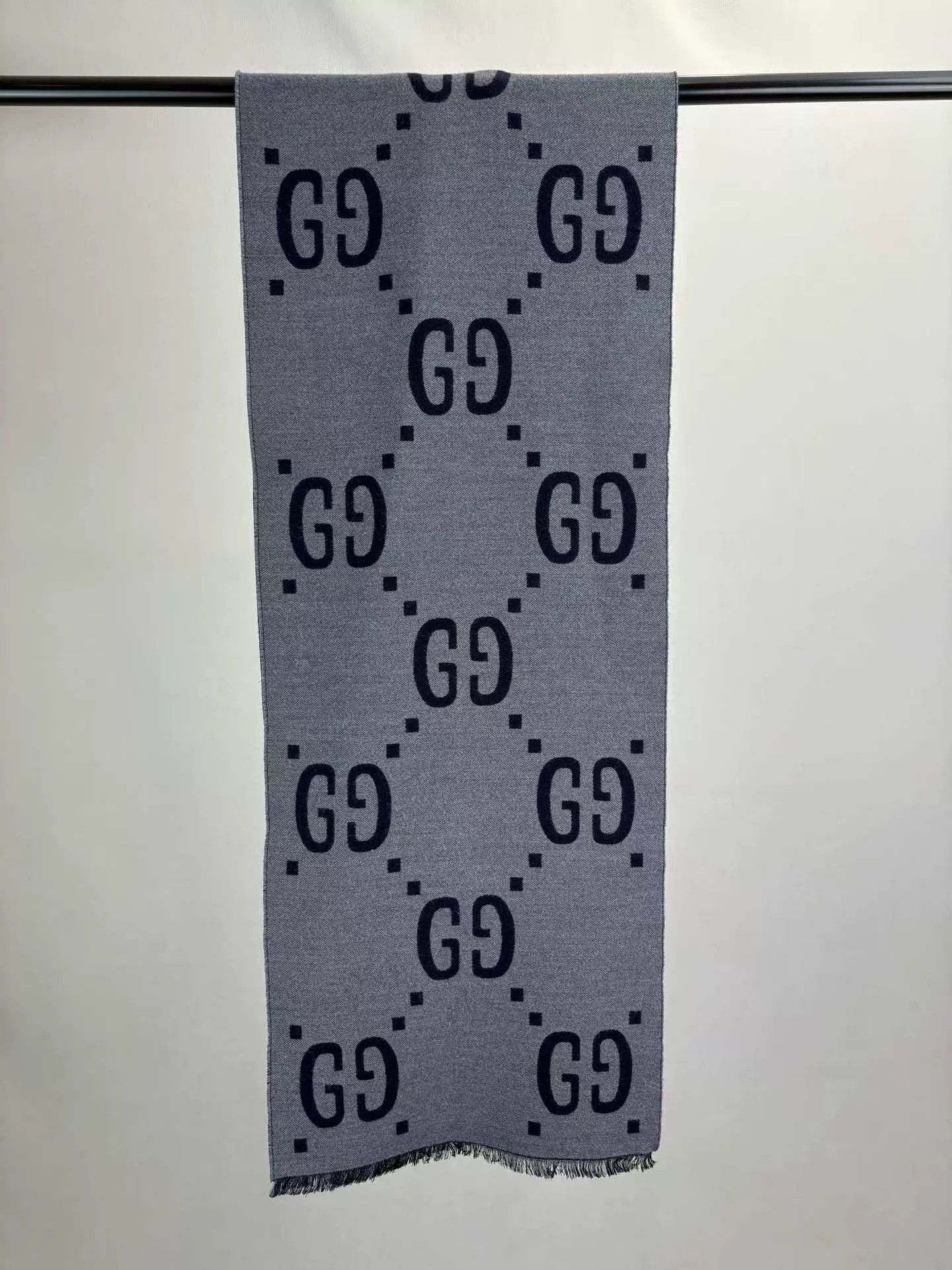 Gucci Gucci Double G Logo Wool Scarf Size ONE SIZE - 2 Thumbnail