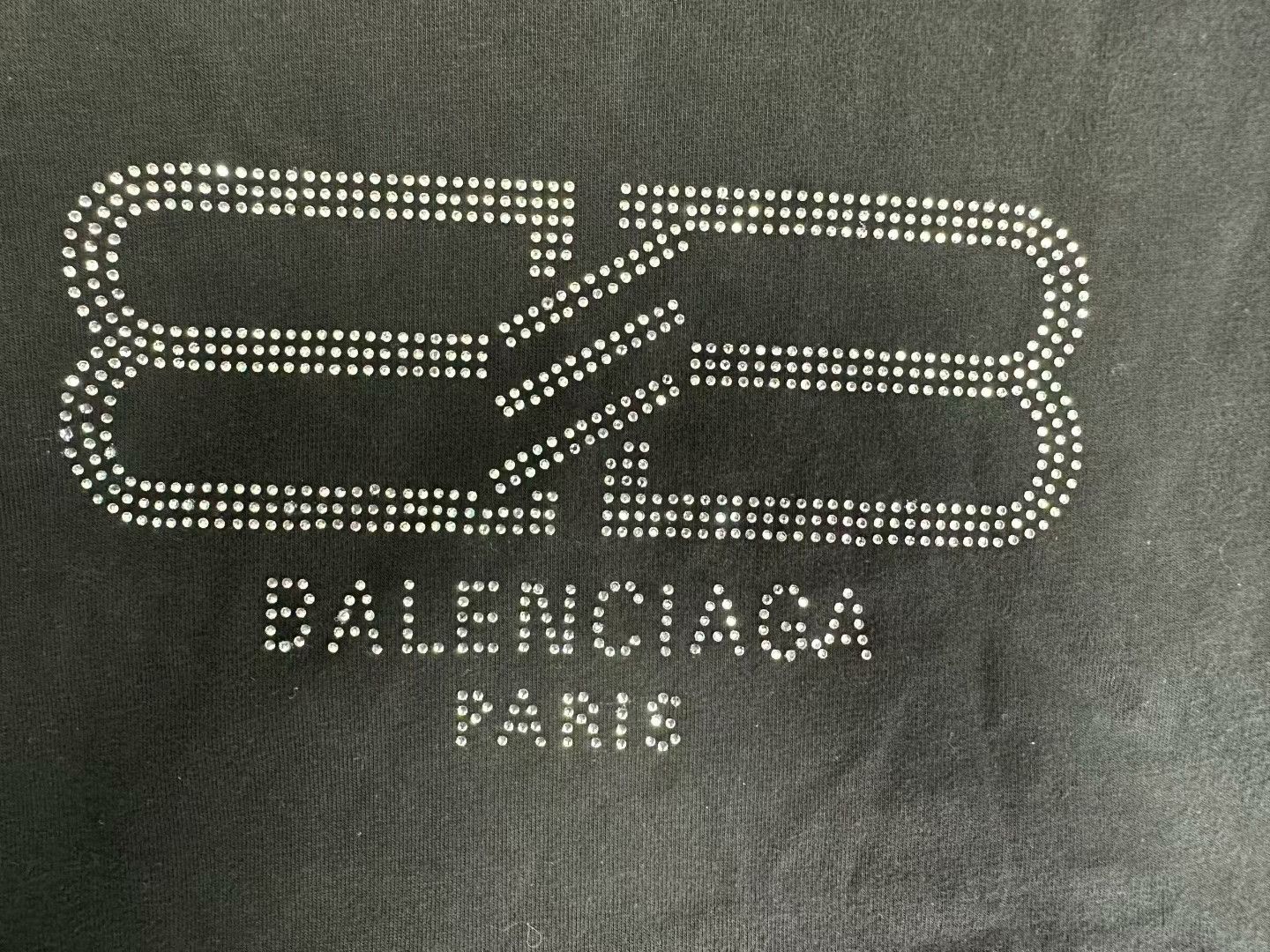 Balenciaga Balenciaga Solid Rhinestone Crew Neck T-shirt Size S / US 4 / IT 40 - 3 Thumbnail