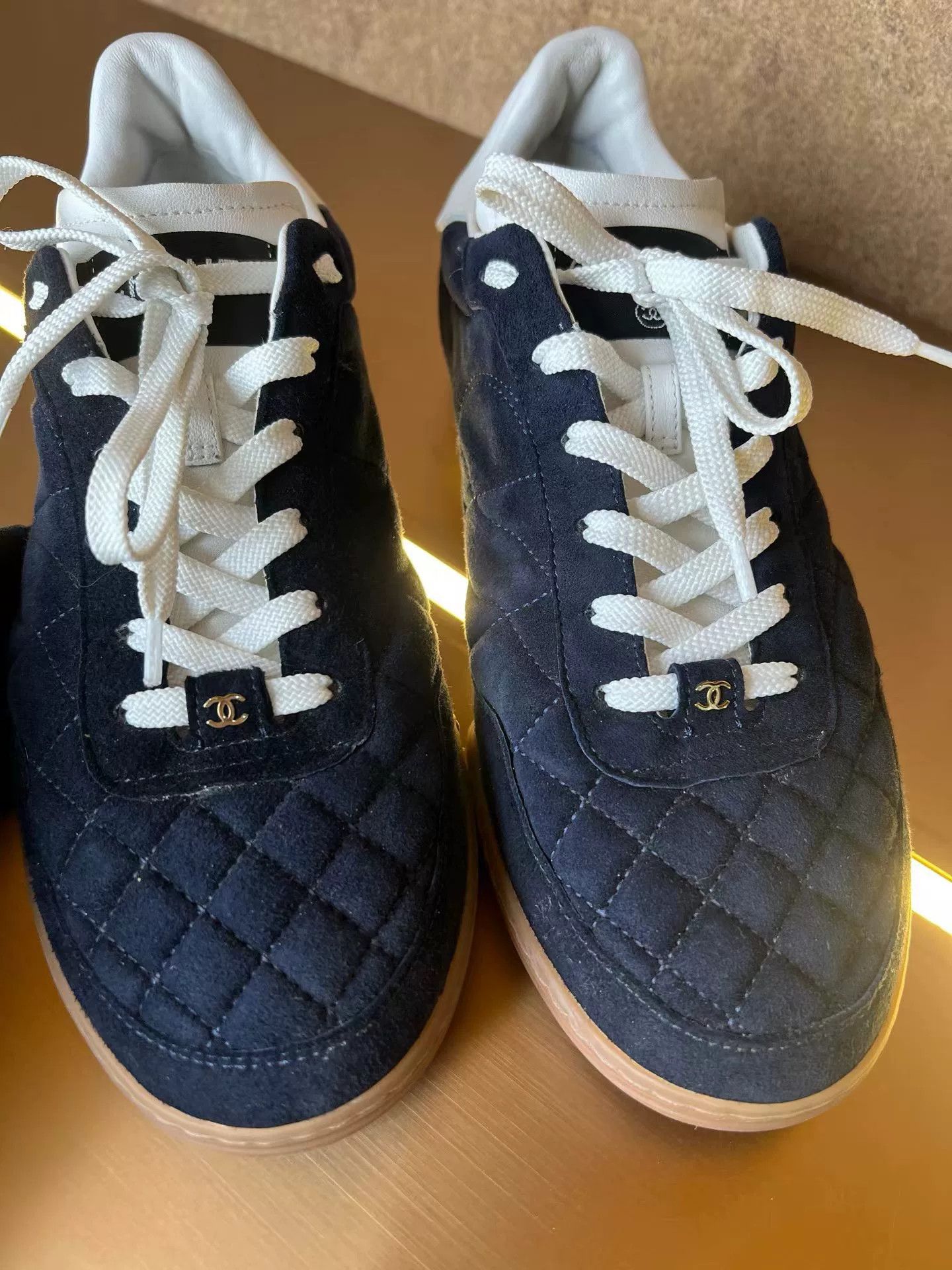 Chanel Chanel Navy German Training Shoes Size US 9 / IT 39 - 2 Thumbnail