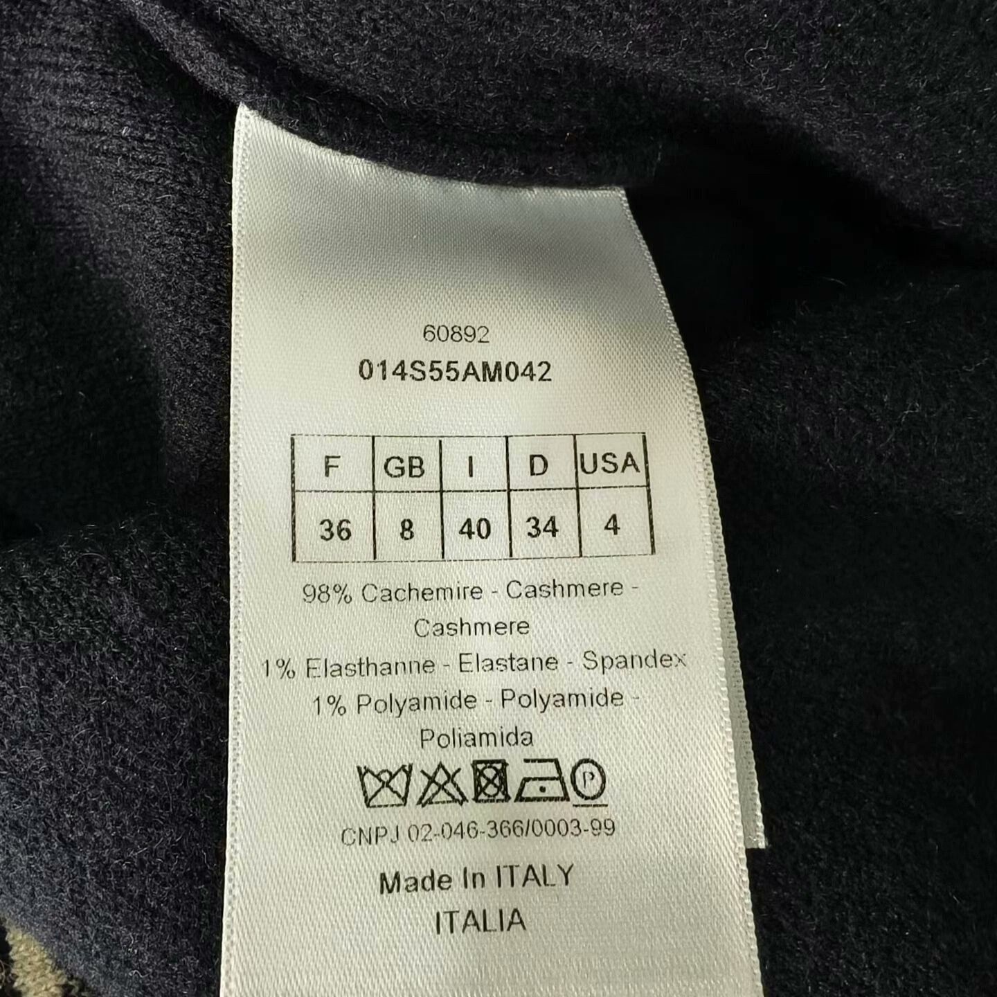 Dior Dior Black Slogan Logo Cashmere Sweater Size XS / US 0-2 / IT 36-38 - 4 Thumbnail