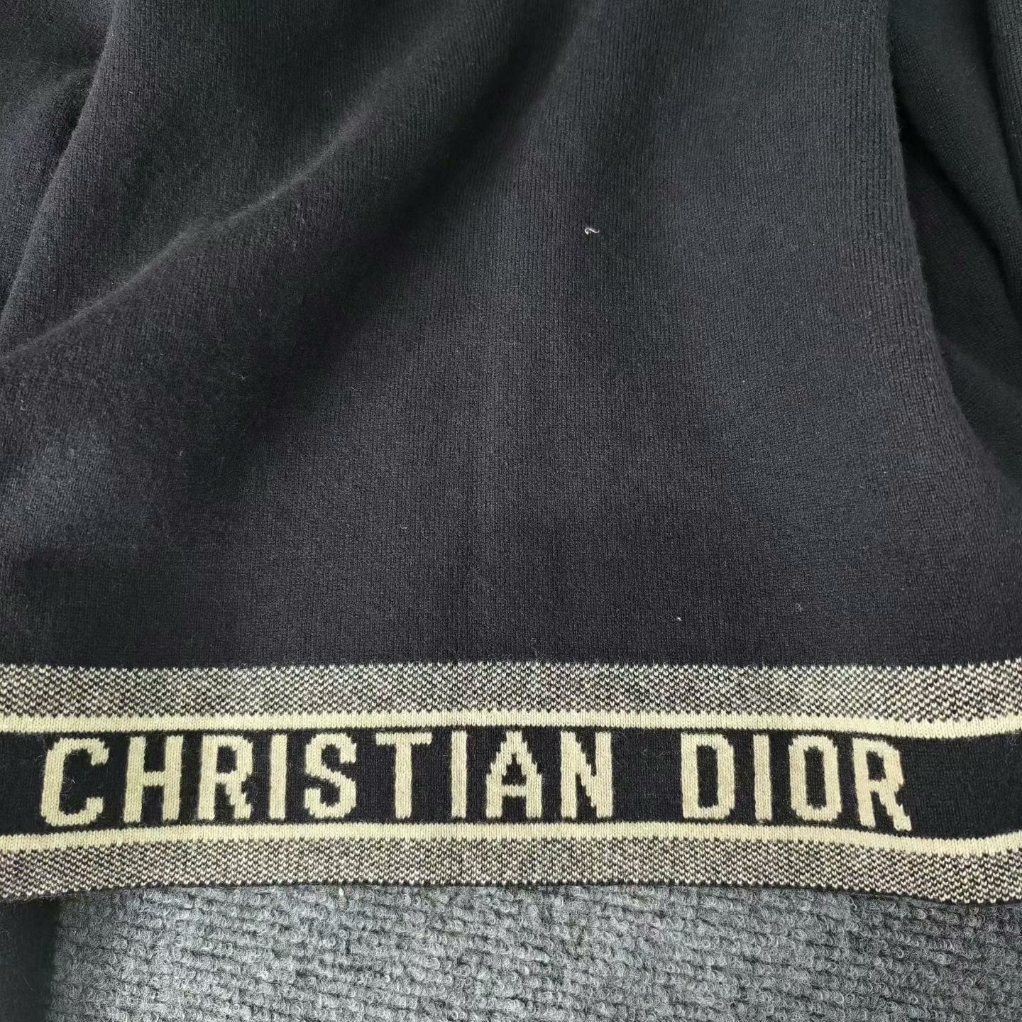 Dior Dior Black Slogan Logo Cashmere Sweater Size XS / US 0-2 / IT 36-38 - 5 Thumbnail