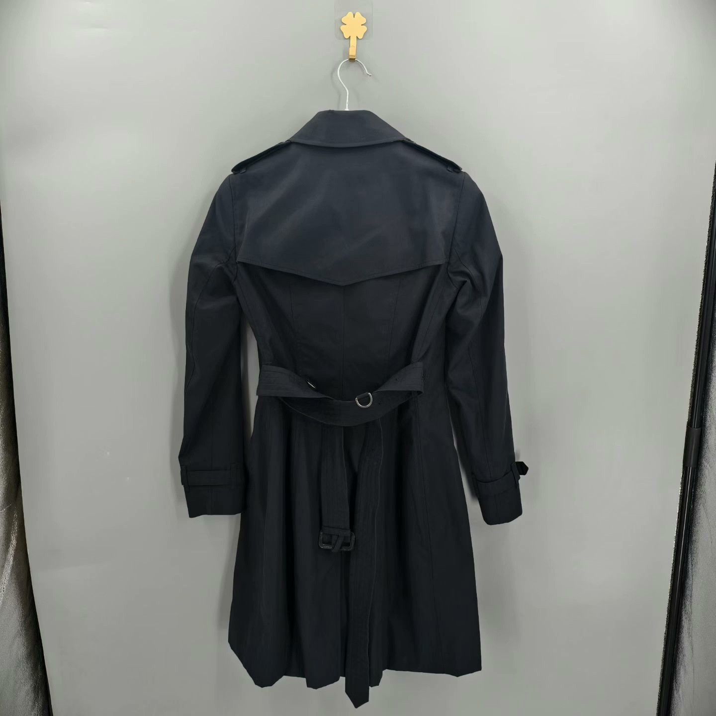 Burberry Burberry Black Double Crown Trench Coat Size XXS / US 00 / IT 34 - 2 Thumbnail